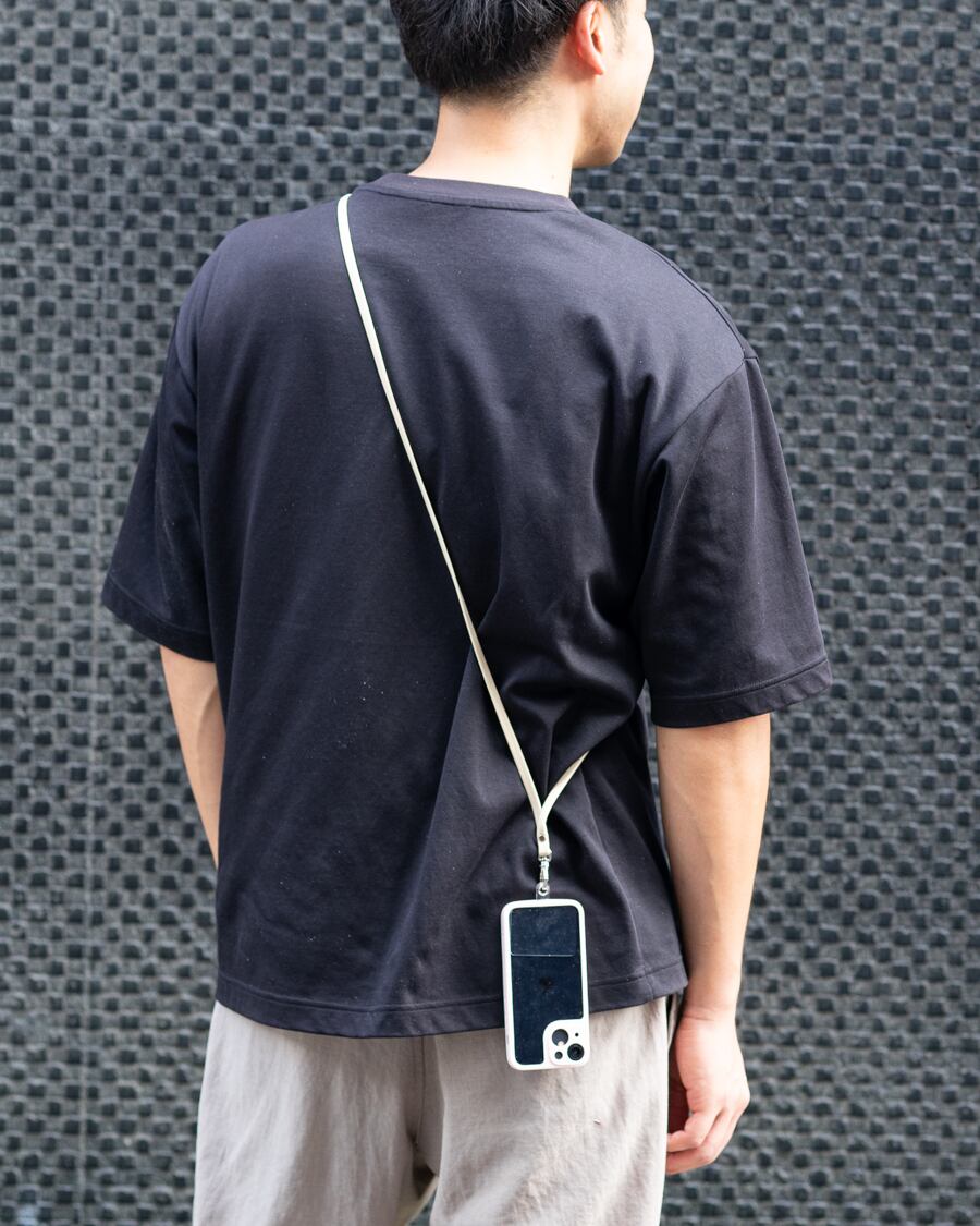 【おつとめ品セール】レザースマホストラップ(+ホルダー)シルバー金具 /134cm