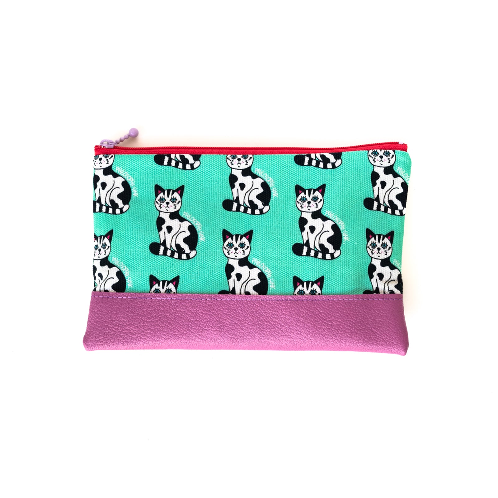SINK. x Philosophii collaboration cow cat flat pouch