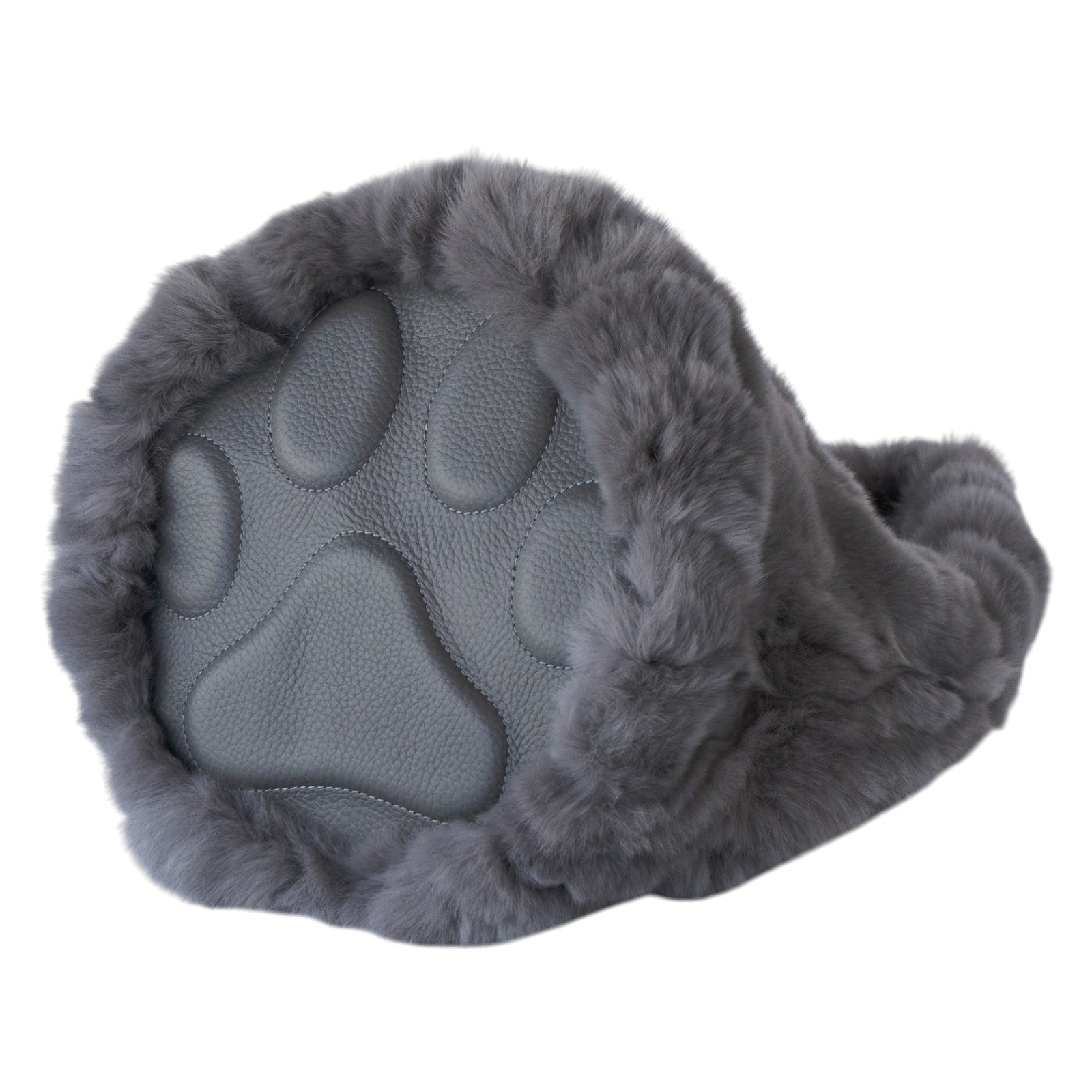 【11/21(金)22:00~ 26時間限定販売】【数量限定】 ワンハンドルファーバッグ・PAW (パウ) / グレー