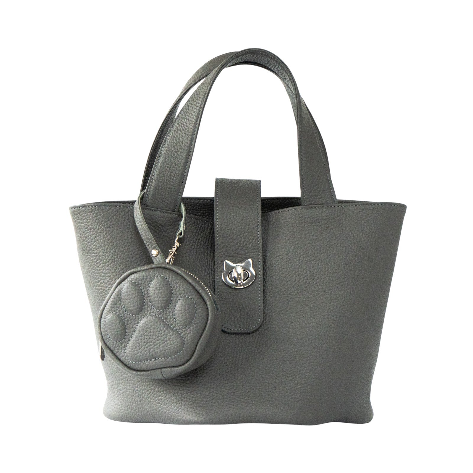 PAWチャームポーチ キュイール マッシュ / グラファイト