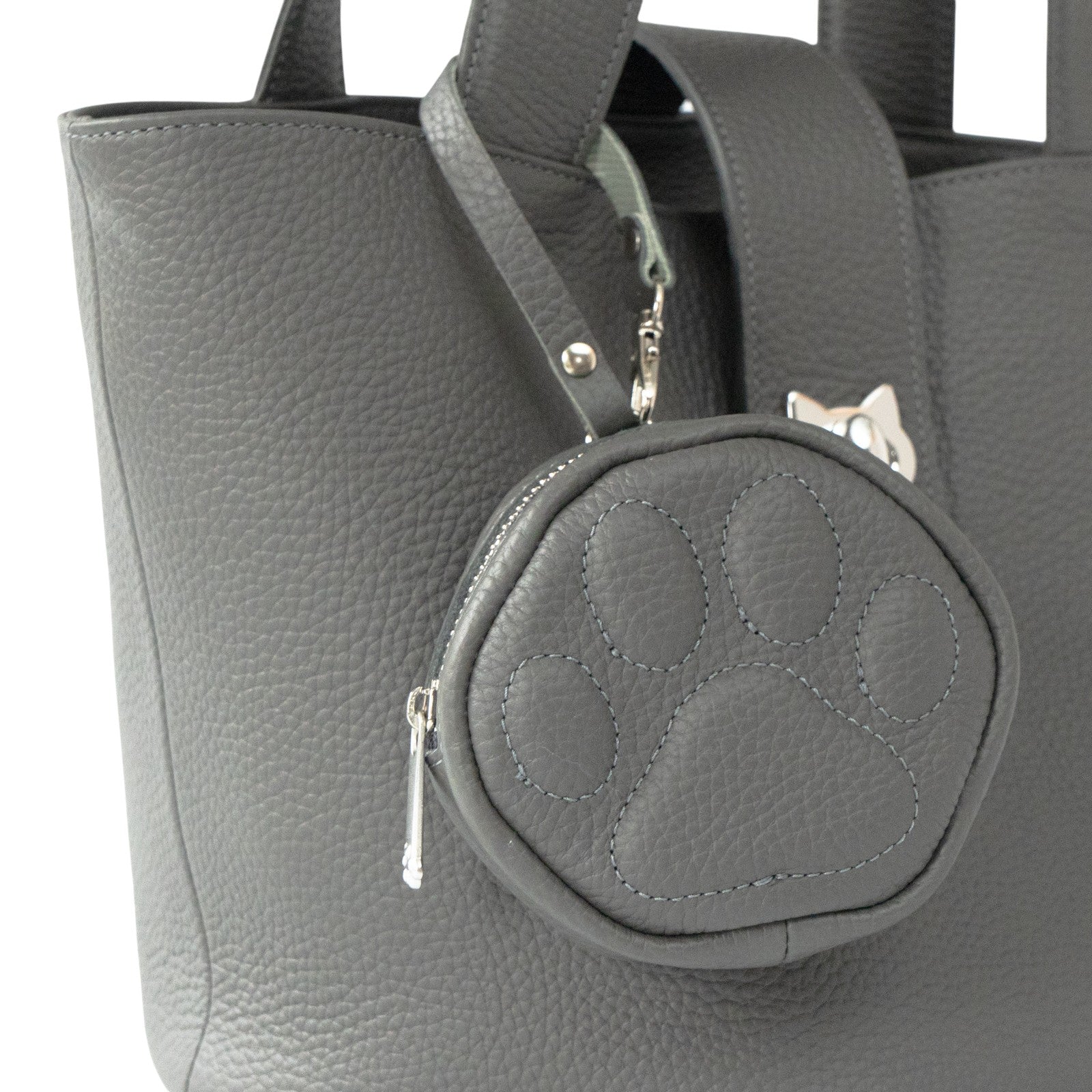 PAWチャームポーチ キュイール マッシュ / グラファイト