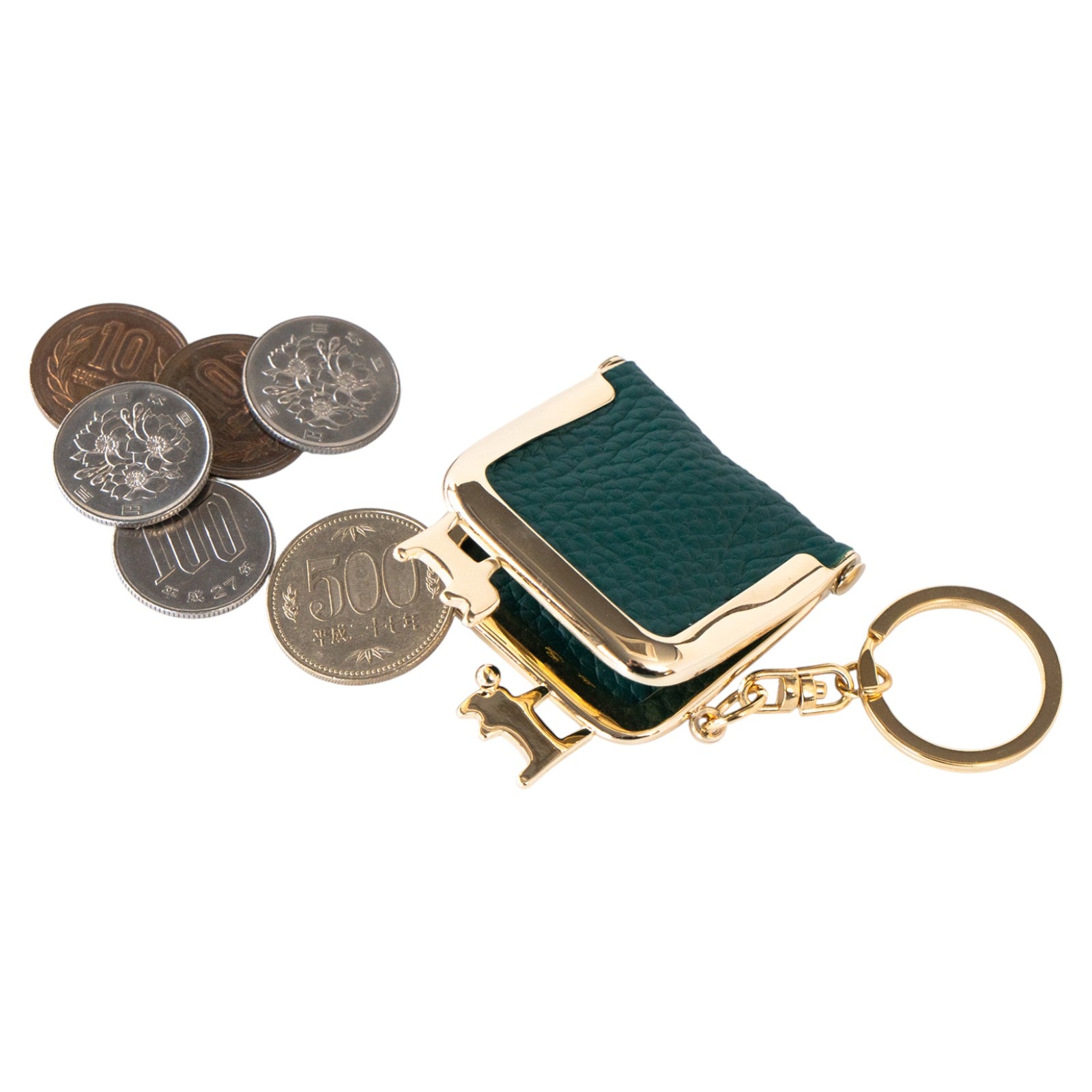 プチにゃまぐちキーホルダー キュイール・マッシュ / エメラルド