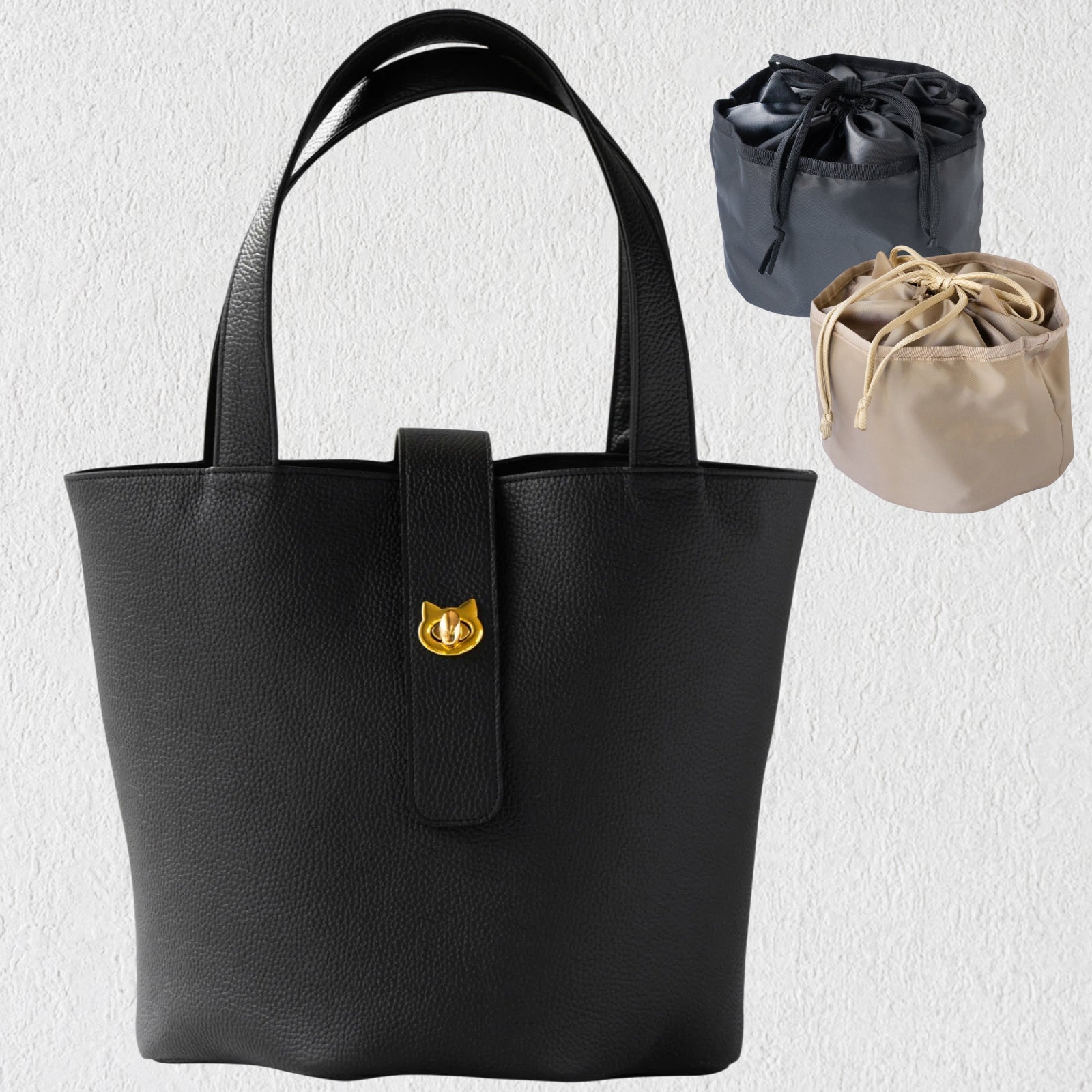 PAW Grande Cuir Mash Bucket Bag in Black (Choose Your Hardware)