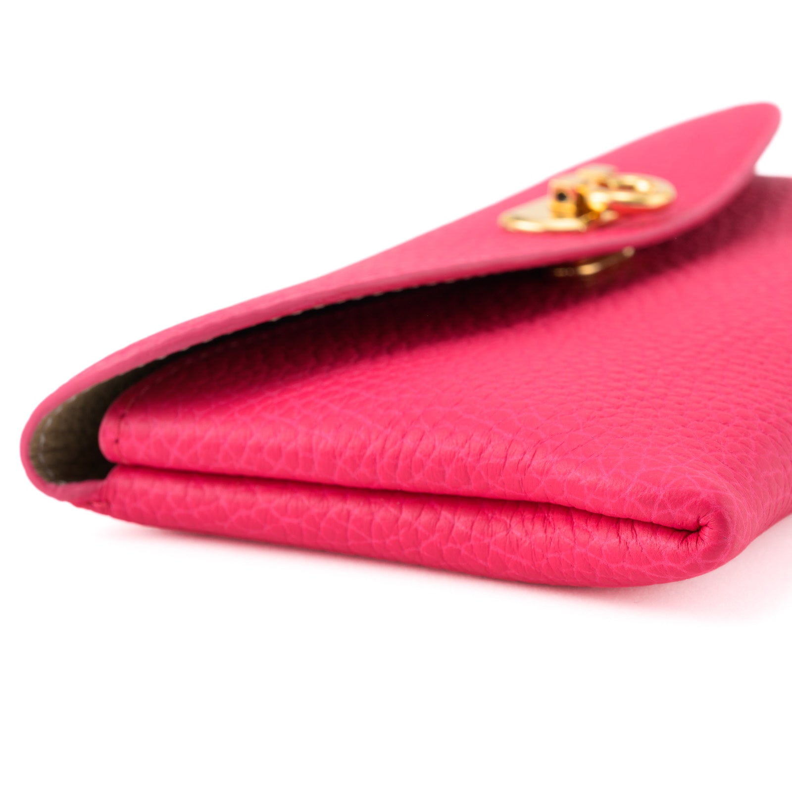 Leather flap long wallet / Taurillon Clemence