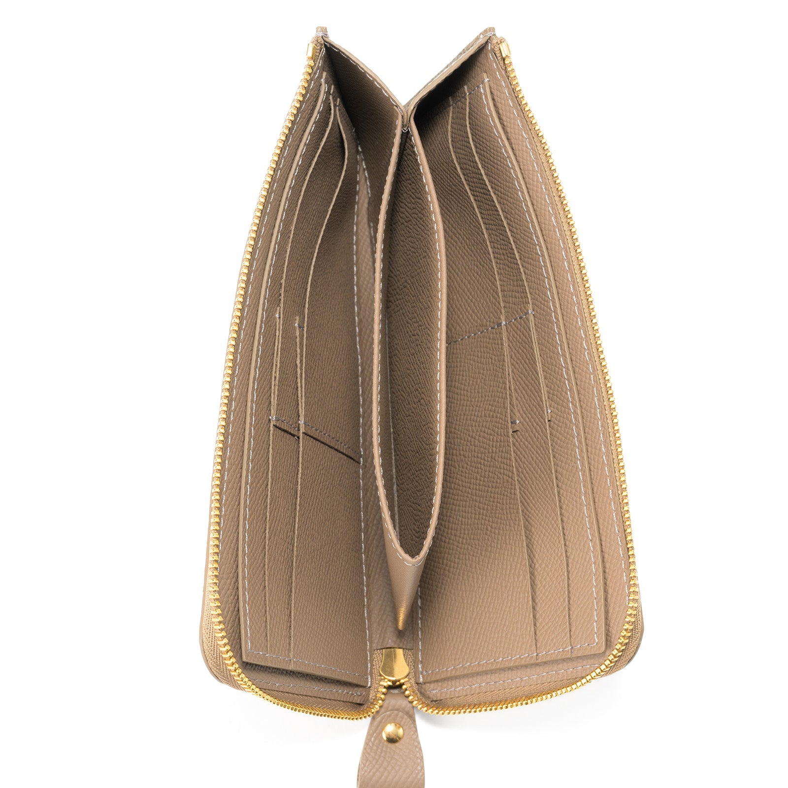 Long wallet with L-Shaped fastener / Taurillon Clemence