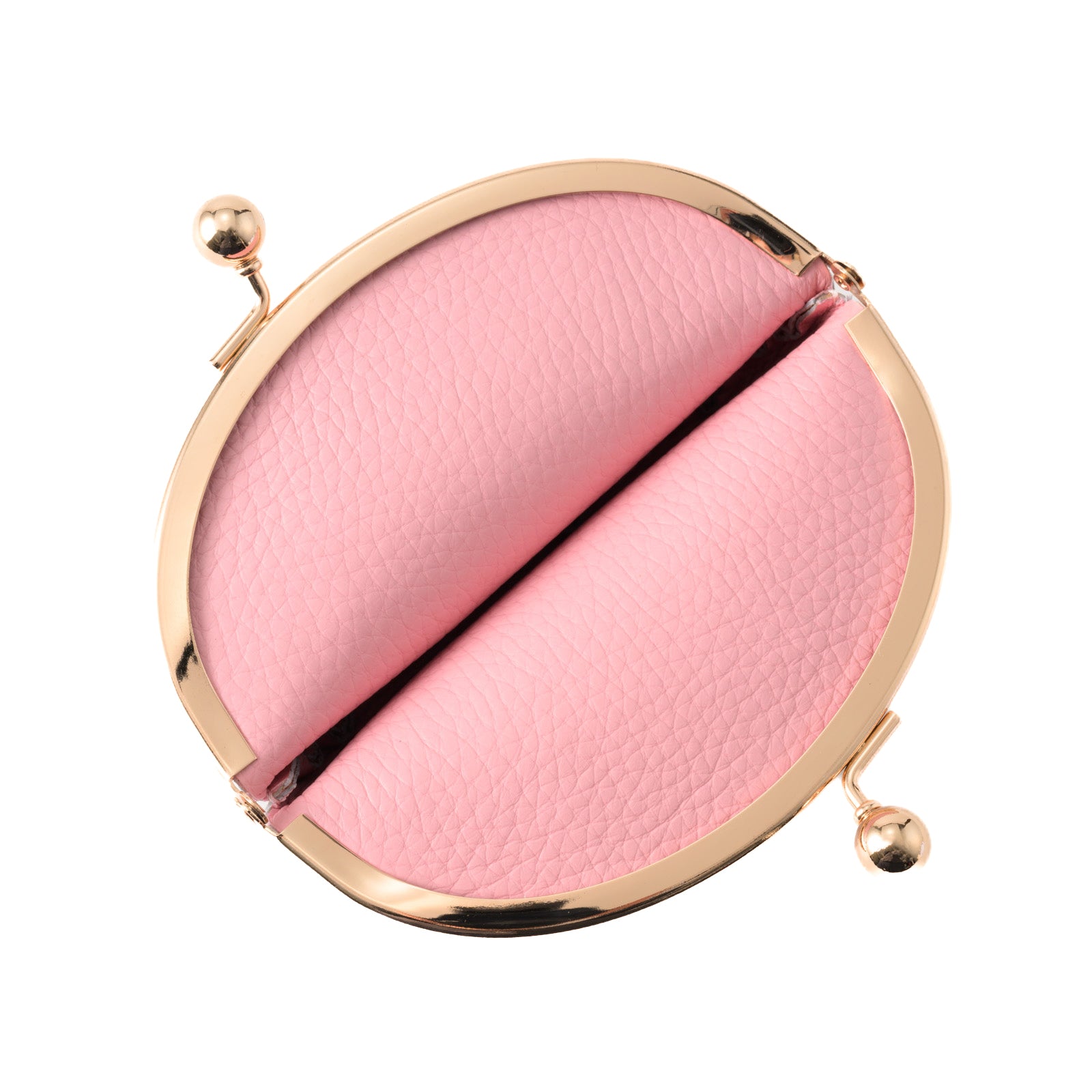 Round pouch prism leather
