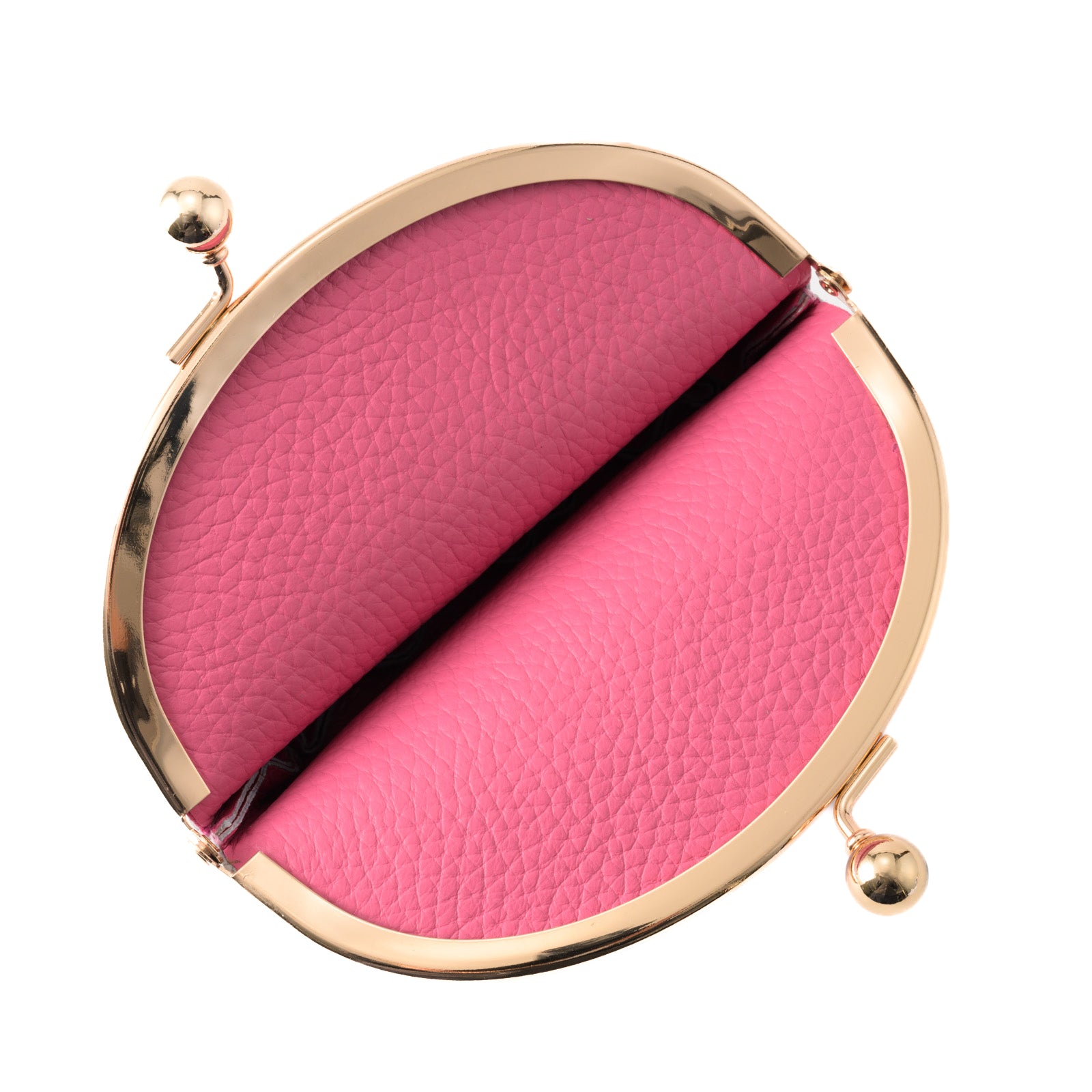 Round pouch prism leather
