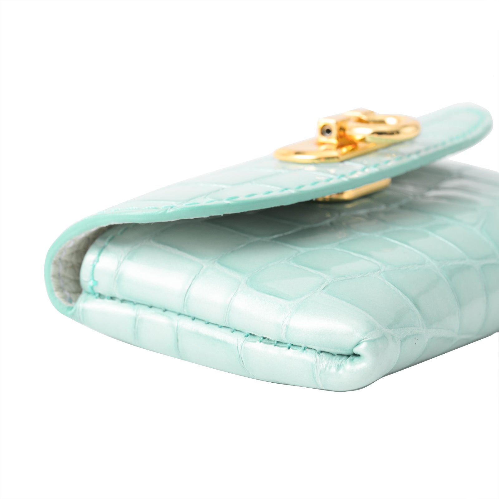 Leather flap mini wallet / Cromel