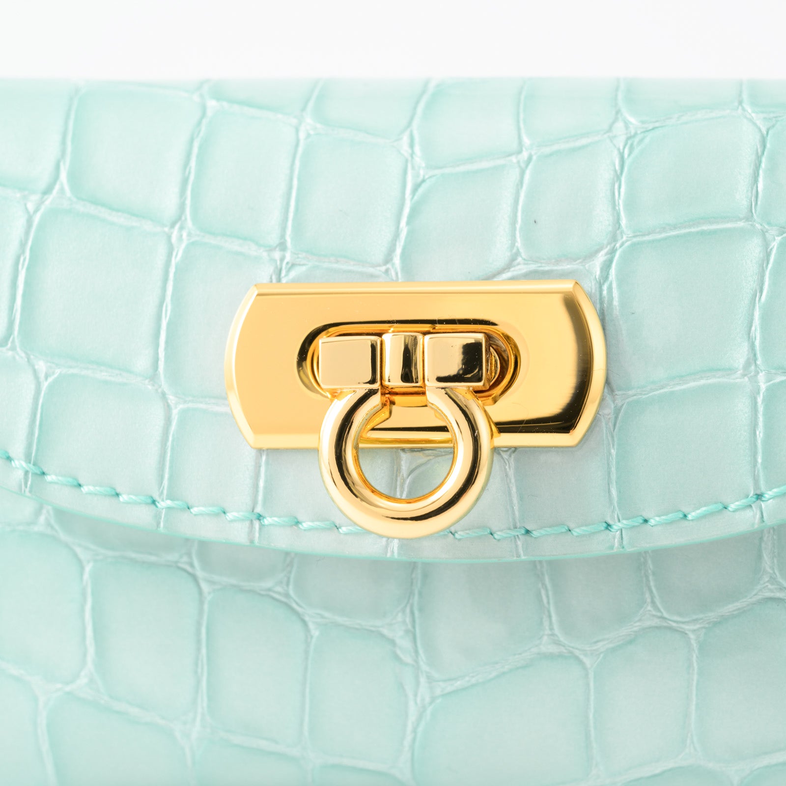 Leather flap mini wallet / Cromel