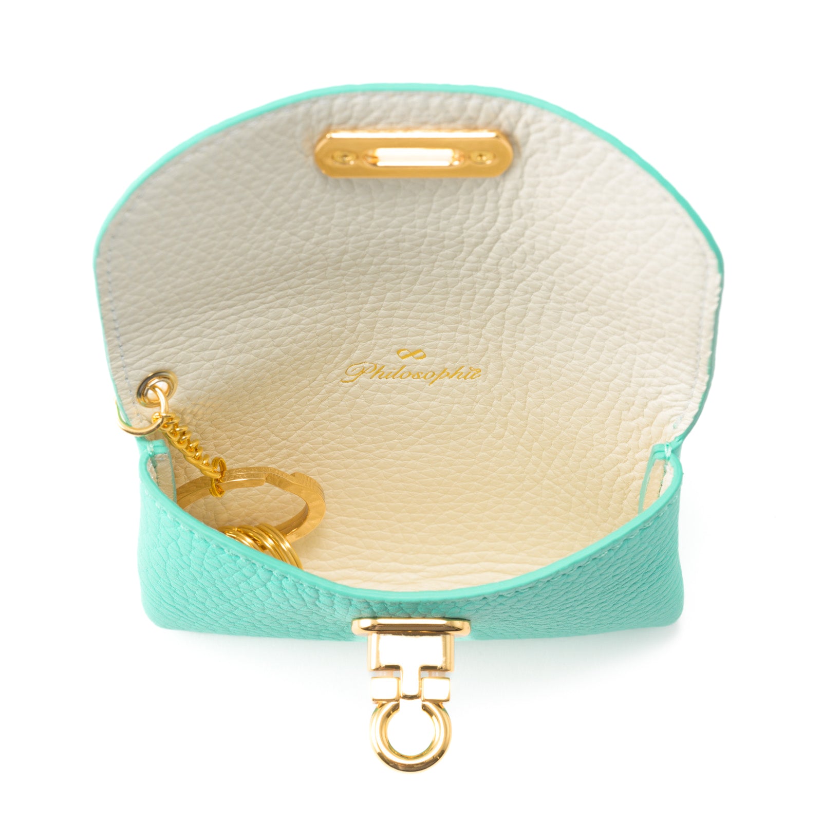 Leather flap smart key case / Taurillon Clemence