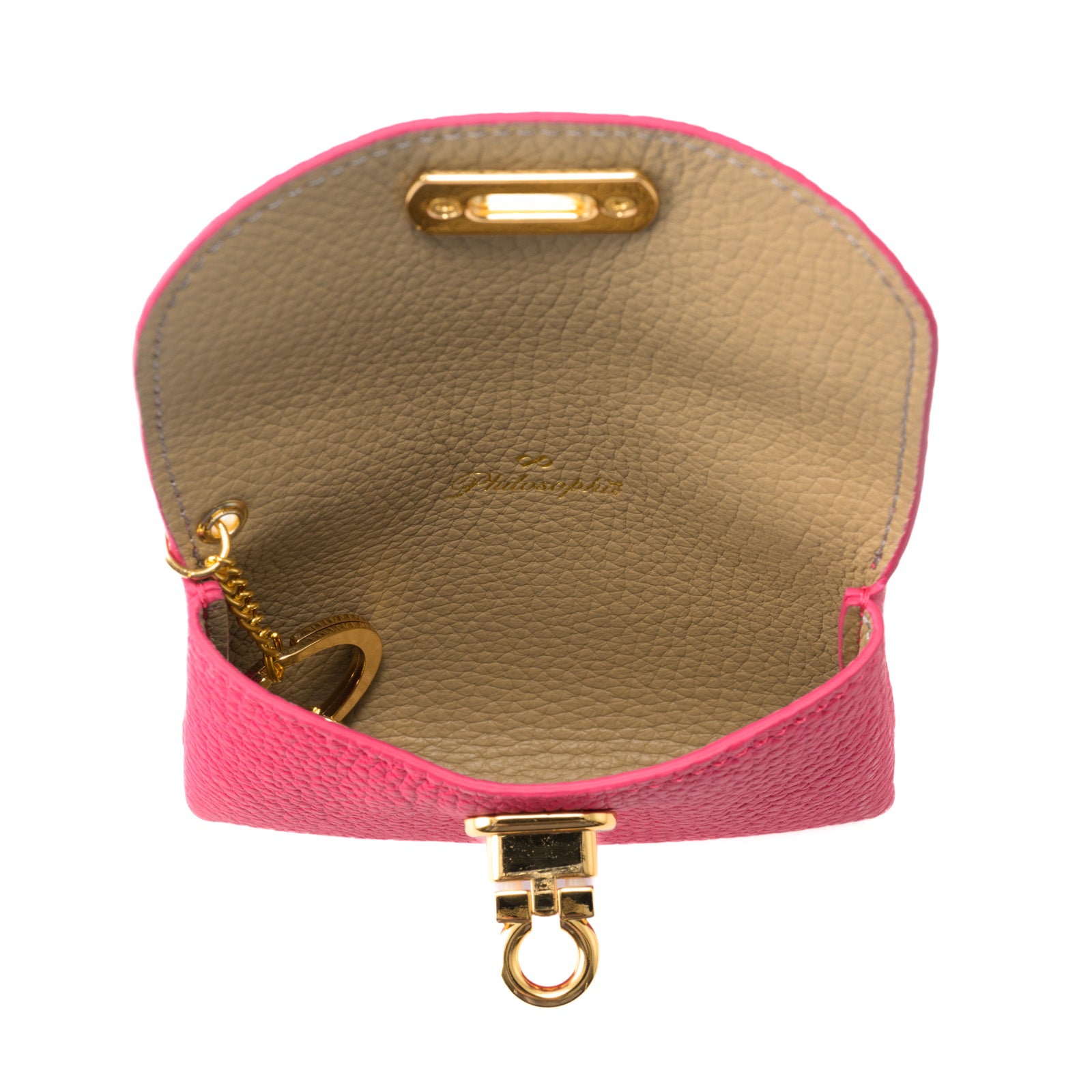 Leather flap smart key case / Taurillon Clemence