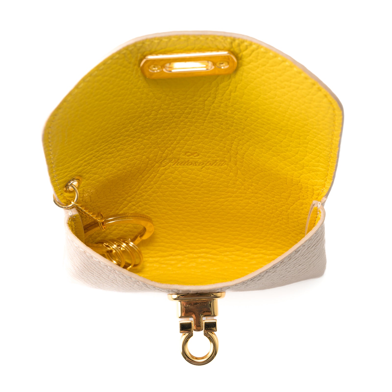 Leather flap smart key case / Taurillon Clemence