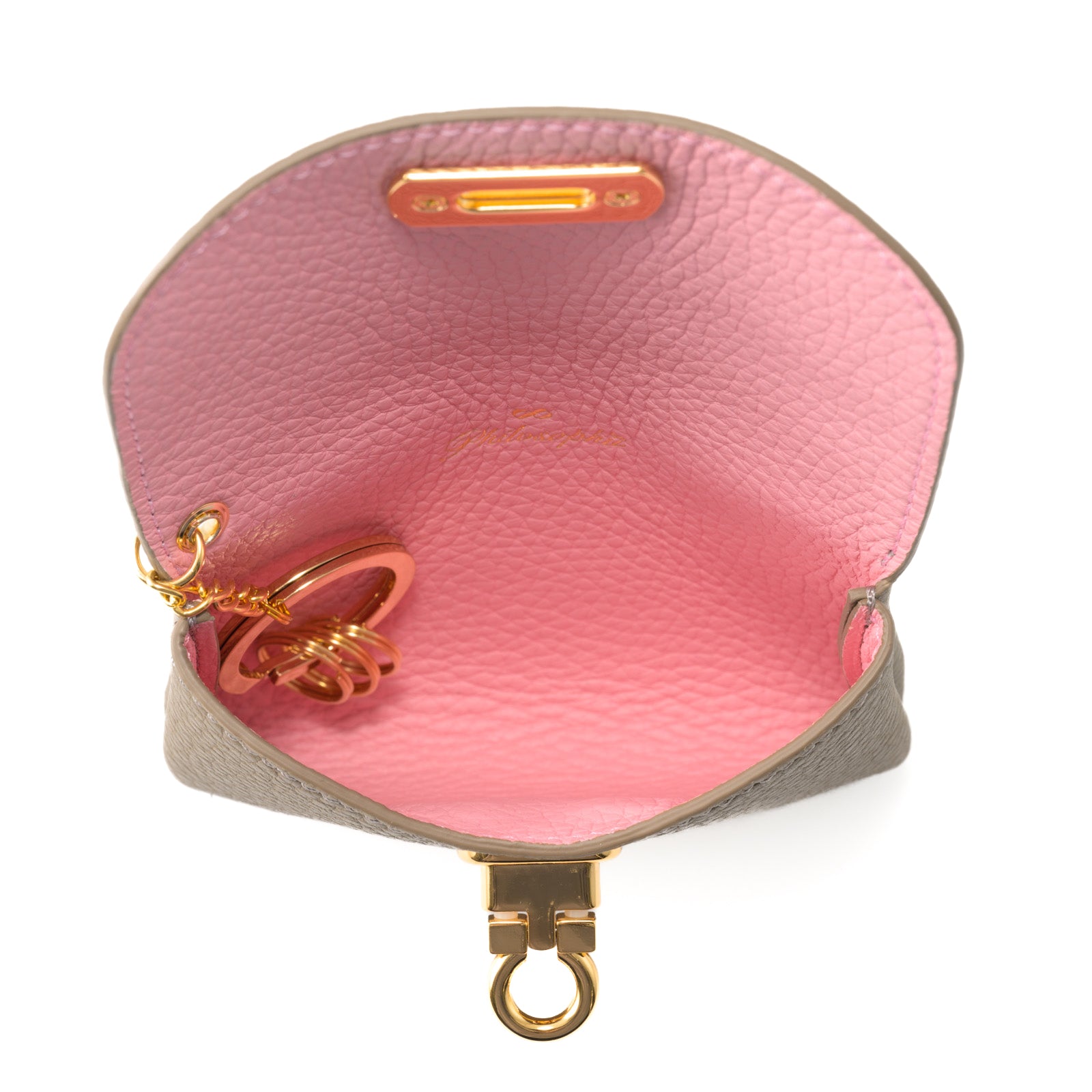 Leather flap smart key case / Taurillon Clemence