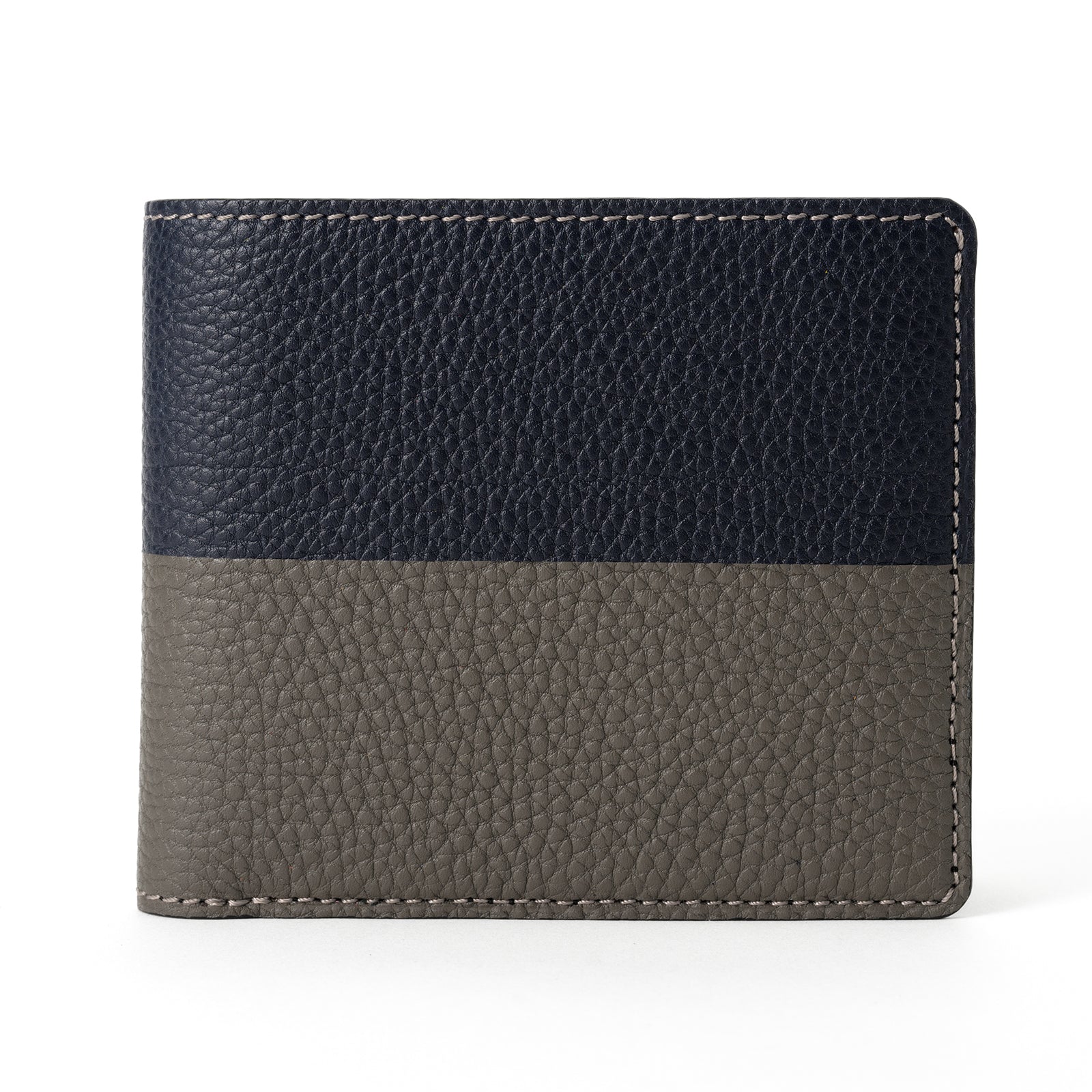 Bicolor bifold wallet Togo leather