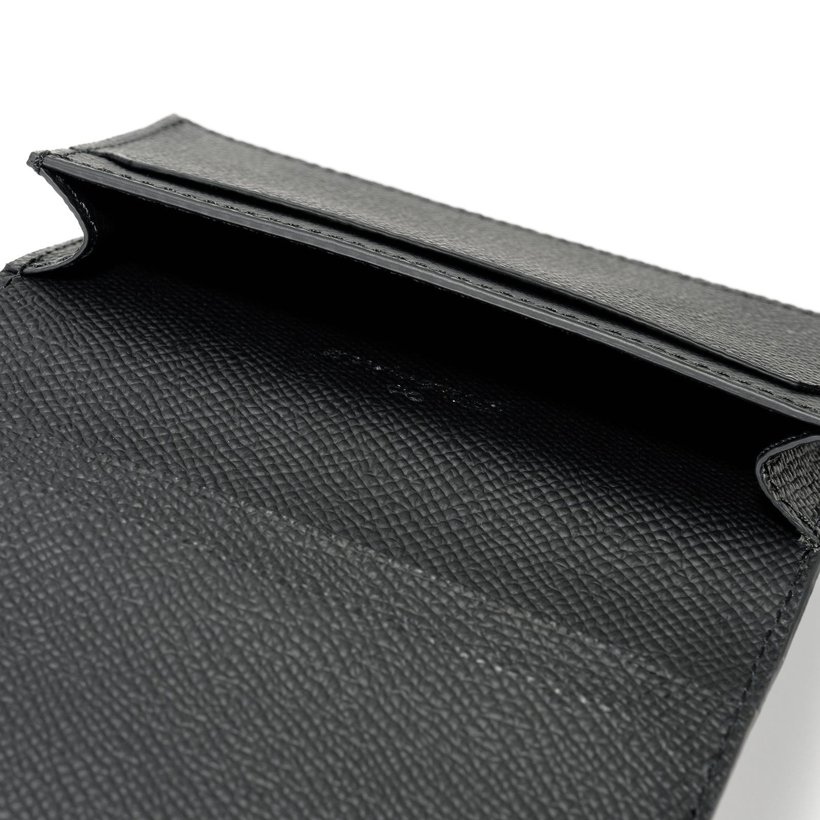 Bicolor through gusset business card holder Togo leather