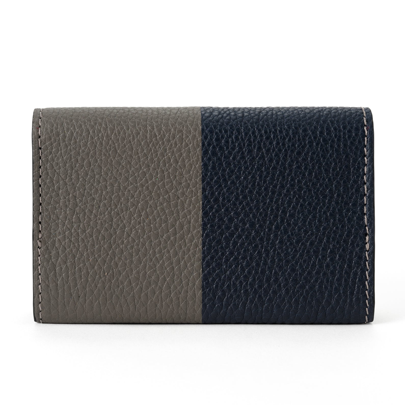 Business card holder with bicolor pocket Togo leather
