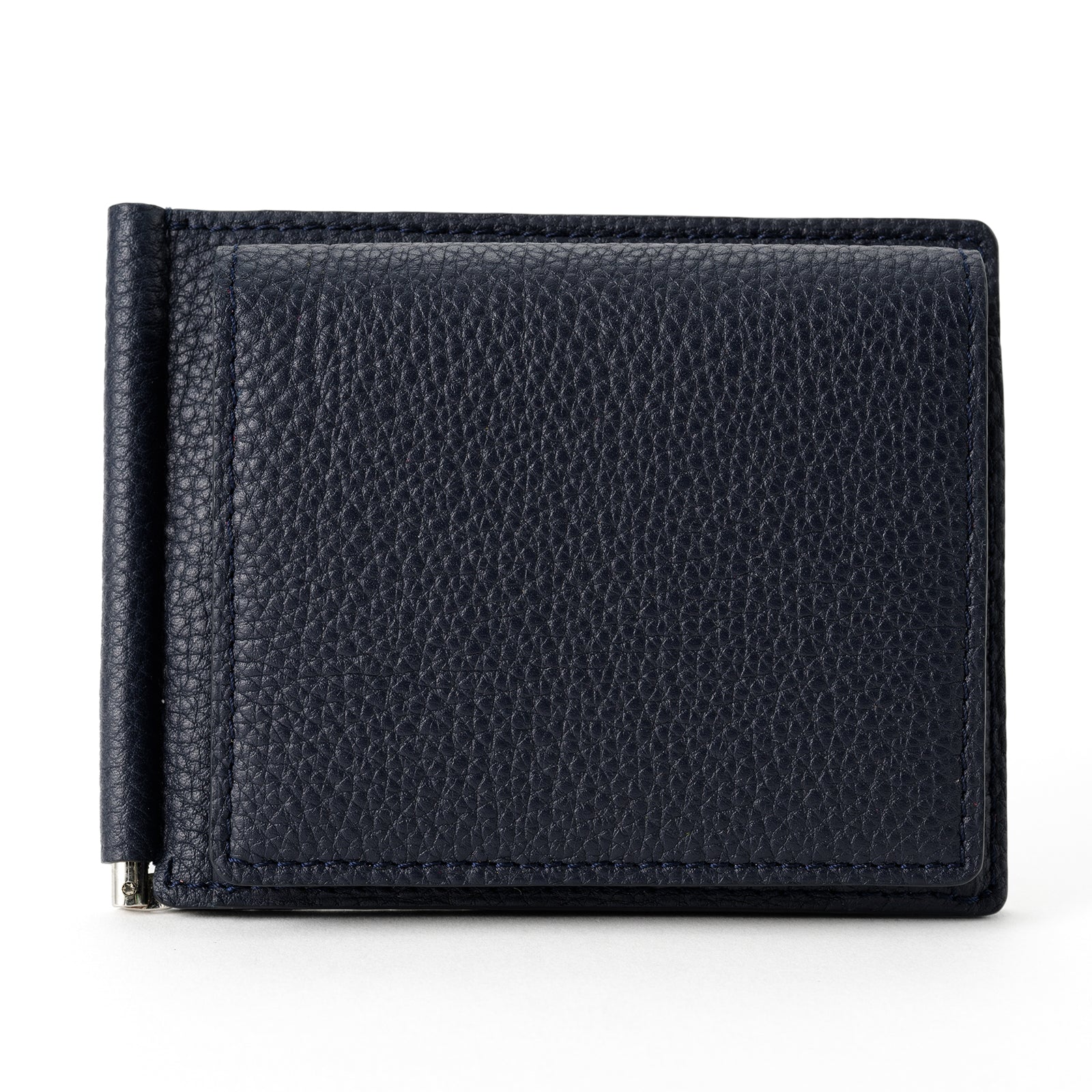 Money clip with coin purse Togo leather