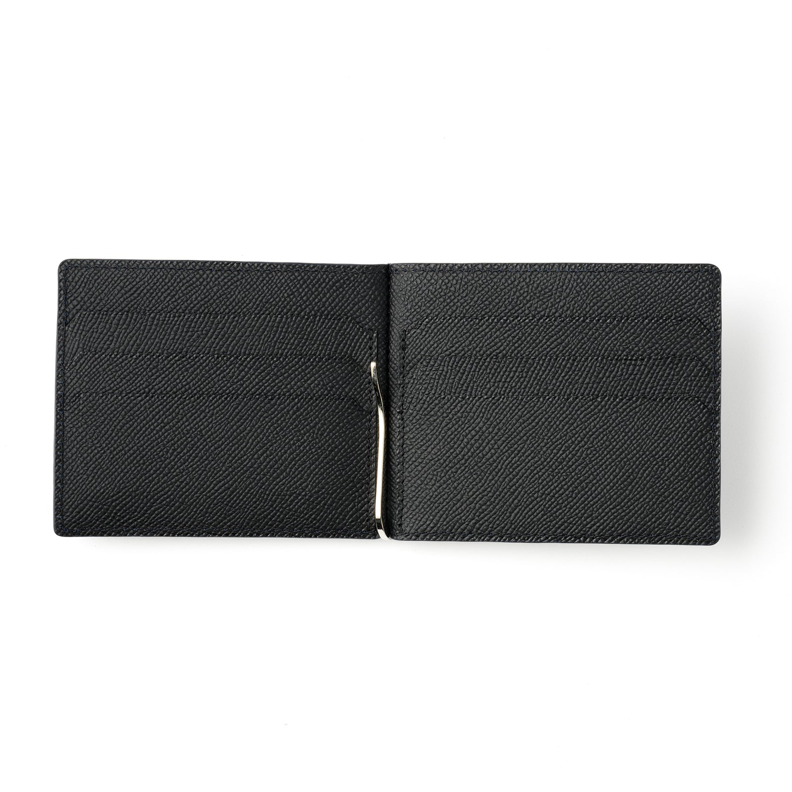 Money clip with coin purse Togo leather