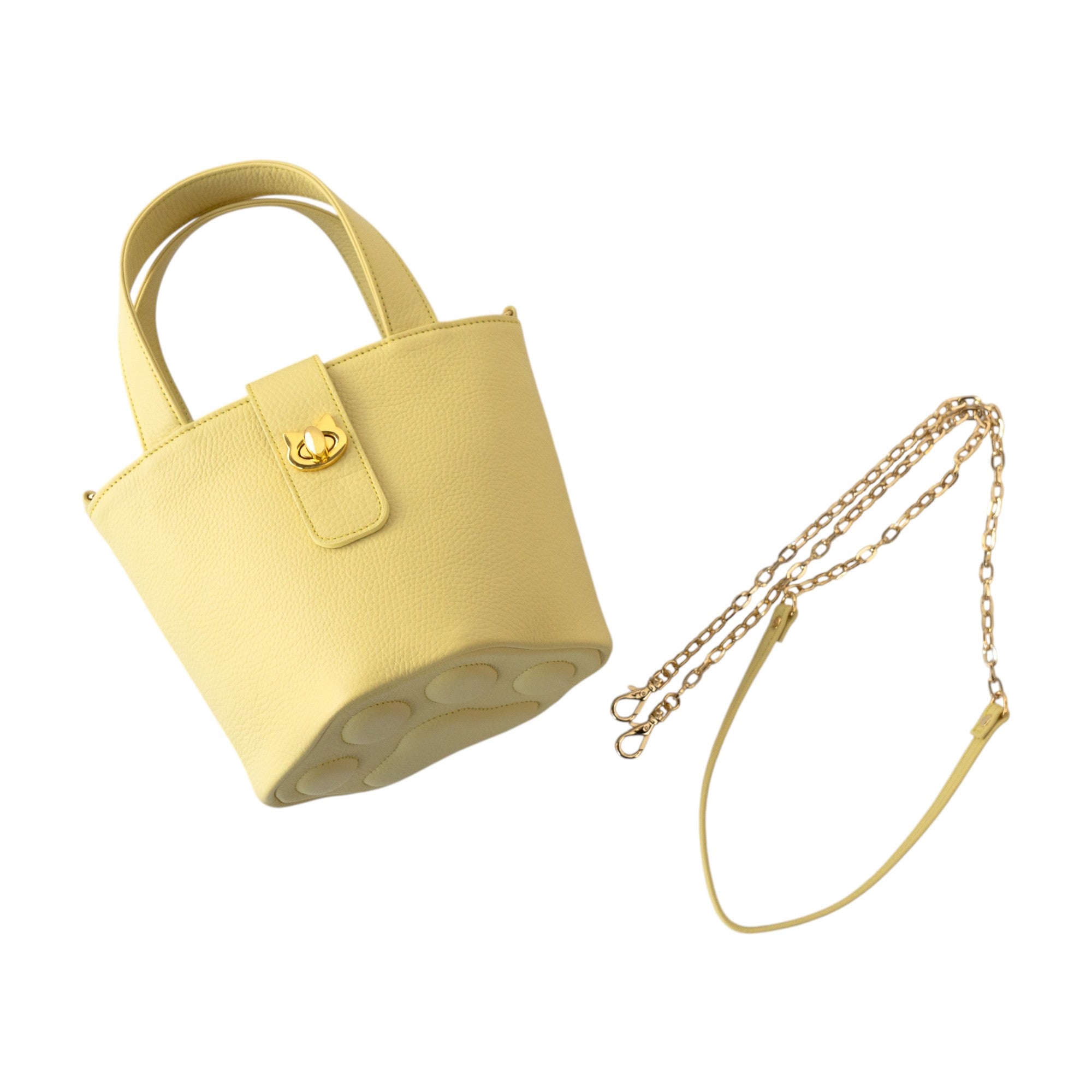 【3/20(金)20:00~ 数量限定】【さくらねこの日特別SET】 チェーンショルダー付きミニバッグ・PAW (パウ) さくらねこチャームSET / ジョーヌプッサン