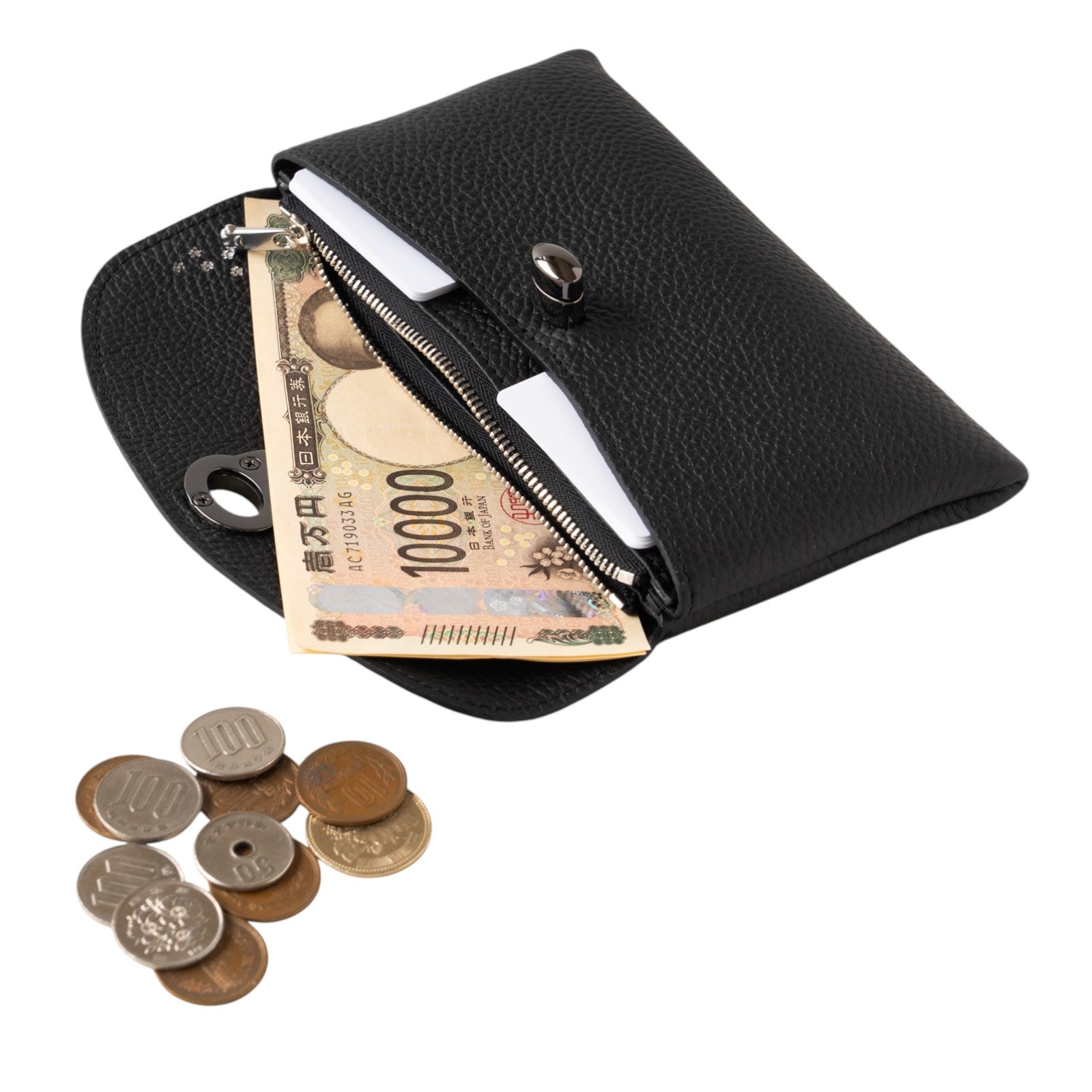 Flap Wallet Furnya Long Cuir Mash / Black