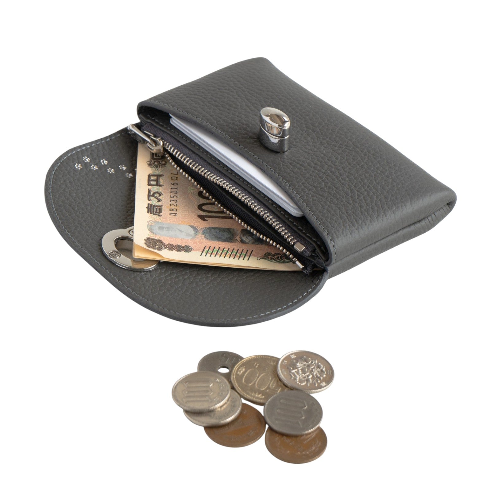 Flap Wallet Frunya Medium Cuir Mache / Graphite
