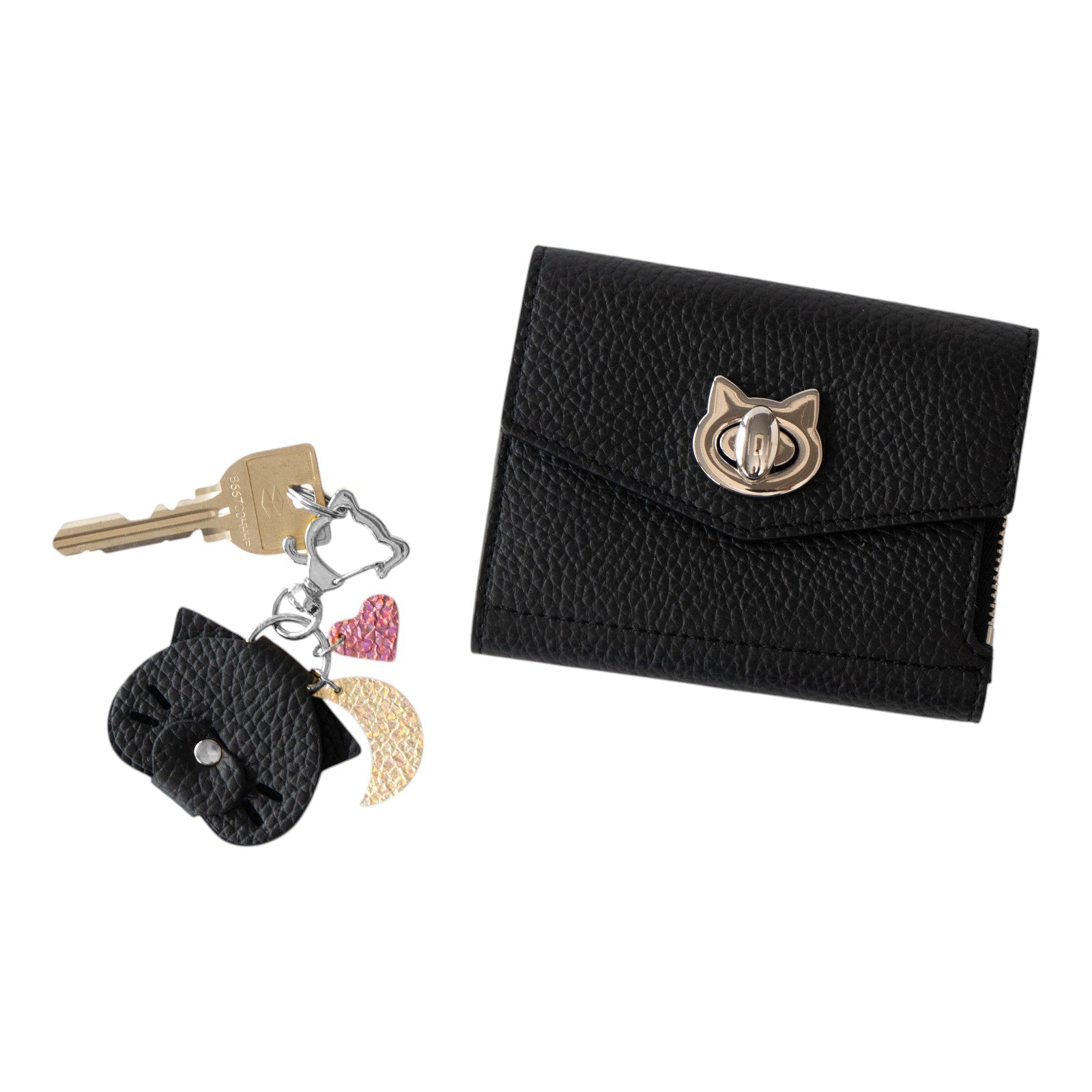 Handy Wallet Nyapera Grande Cuir Mache / Black