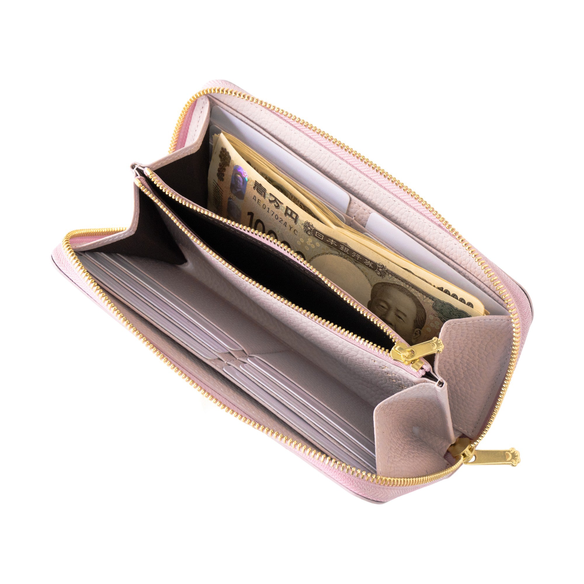 PAWラウンドファスナー長財布 キュイール・マッシュ / モーヴシルヴェスティン