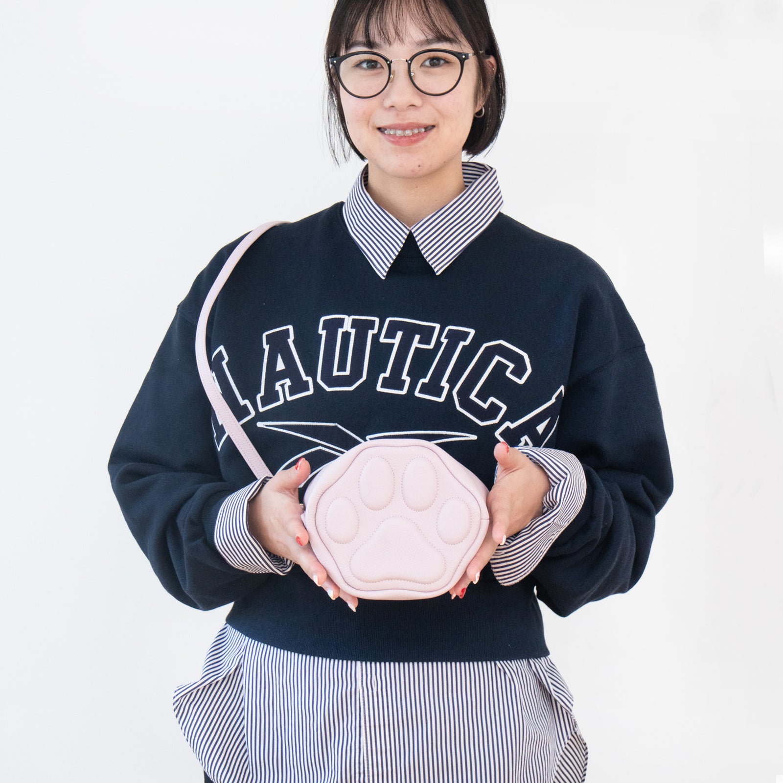 【3/20(金)20:00~ 数量限定】【さくらねこの日特別SET】ショルダーバッグ PAW (パウ) さくらねこチャームSET / モーヴシルヴェスティン