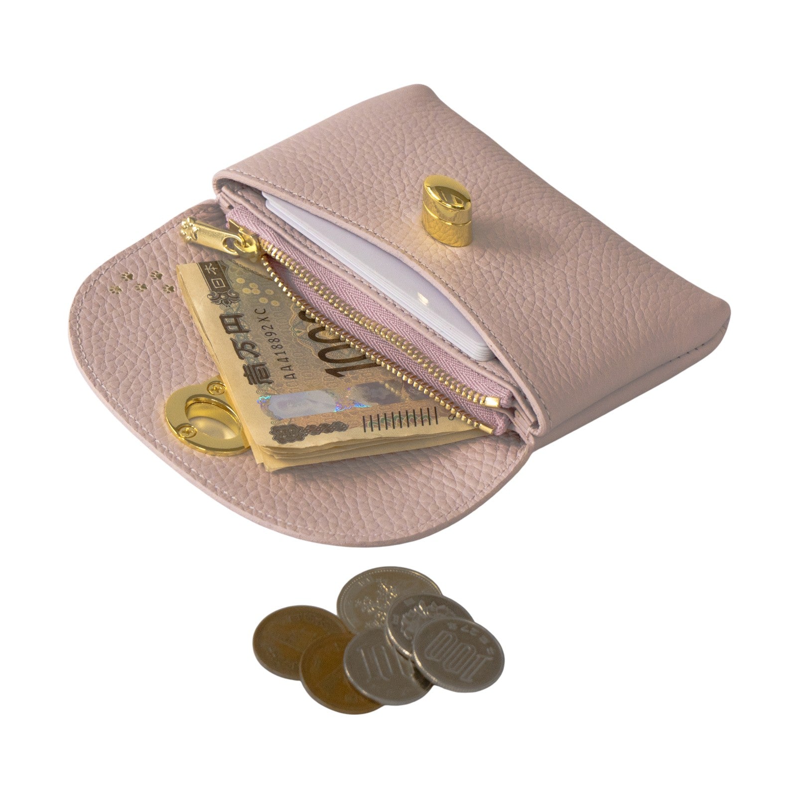 フラップウォレット・フルーニャ ミディアム キュイール・マッシュ / モーヴシルヴェスティン