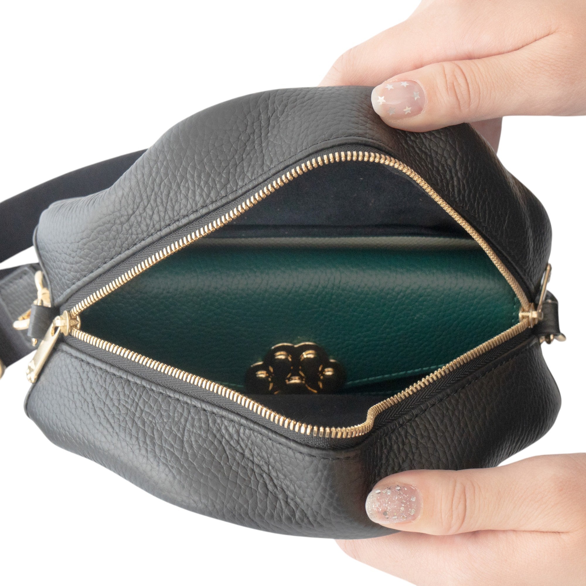 【受注販売:7/24(金)22:00~26(日)】【初回10%OFF】小さなレザーフラップ長財布・ミャウヴェル / エメラルド