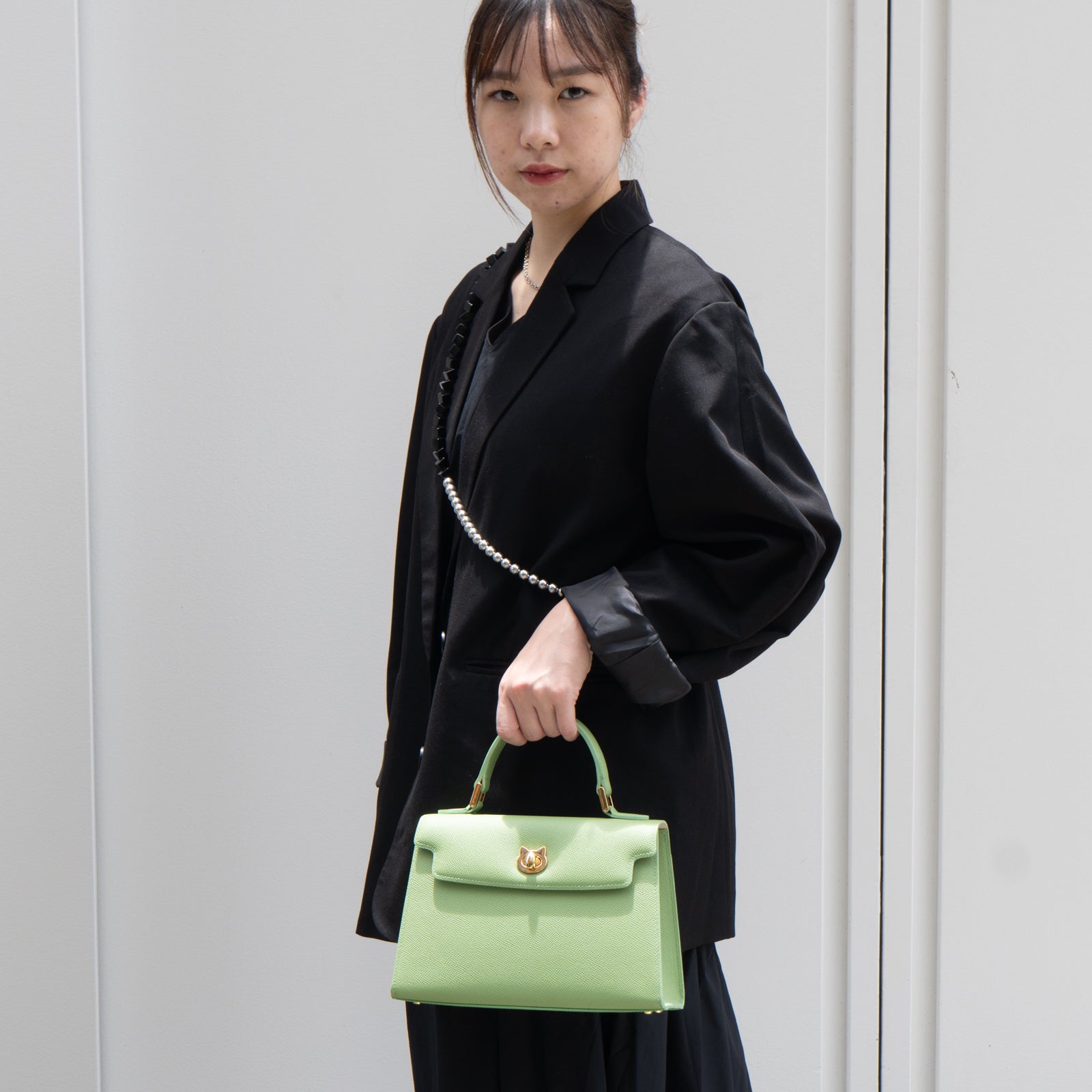 【数量限定】ハンドバッグ・ニャンパネラ25 ショルダーSET    ヴォー・エプソン /  ピスタチオ