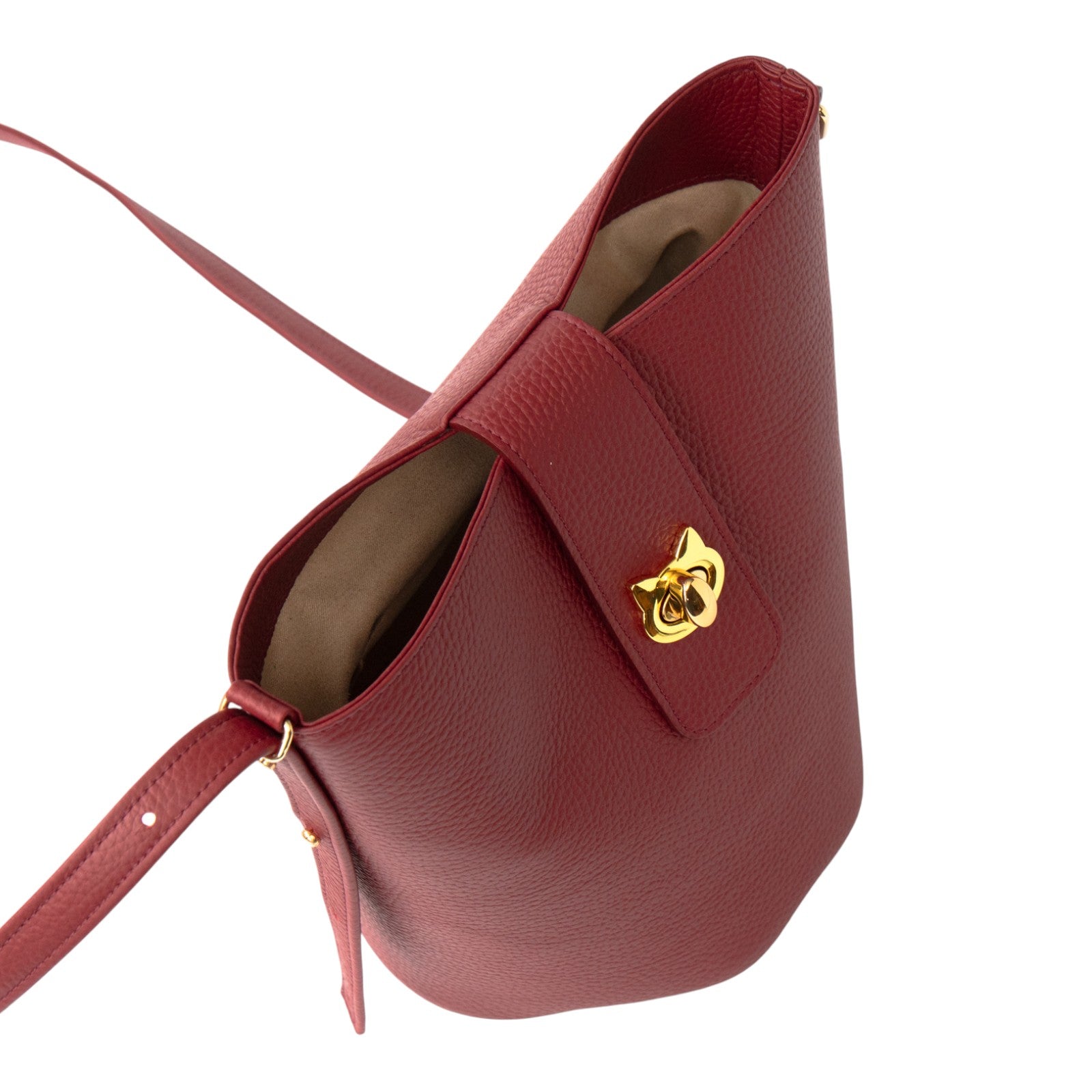 ショルダーバッグ PAW (パウ) キュイール・マッシュ / ボルドー