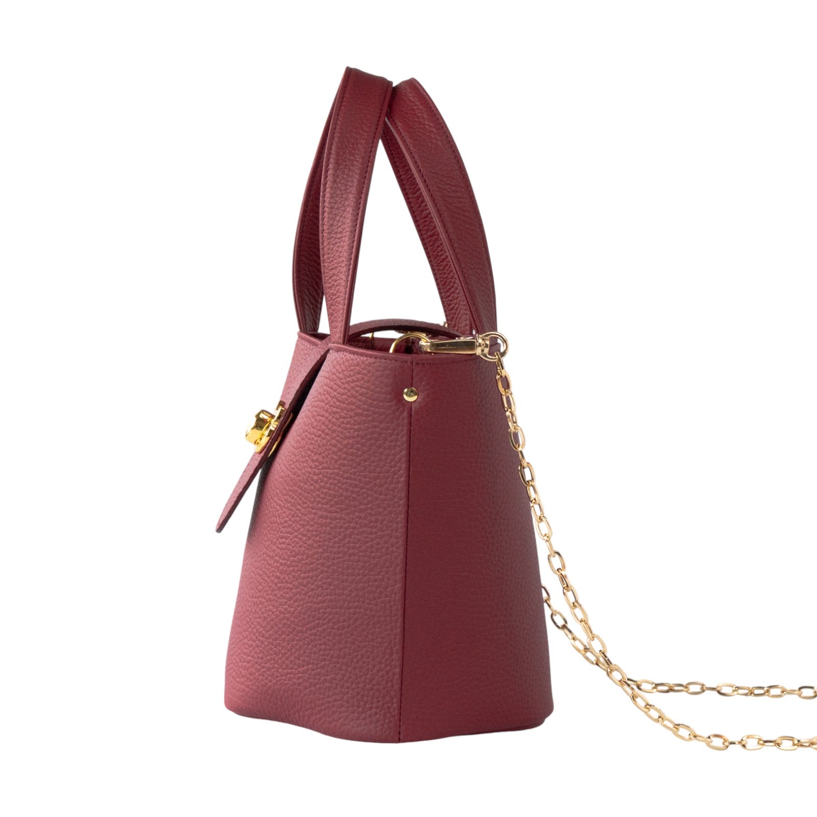 チェーンショルダー付きミニバッグ・PAW (パウ) / ボルドー