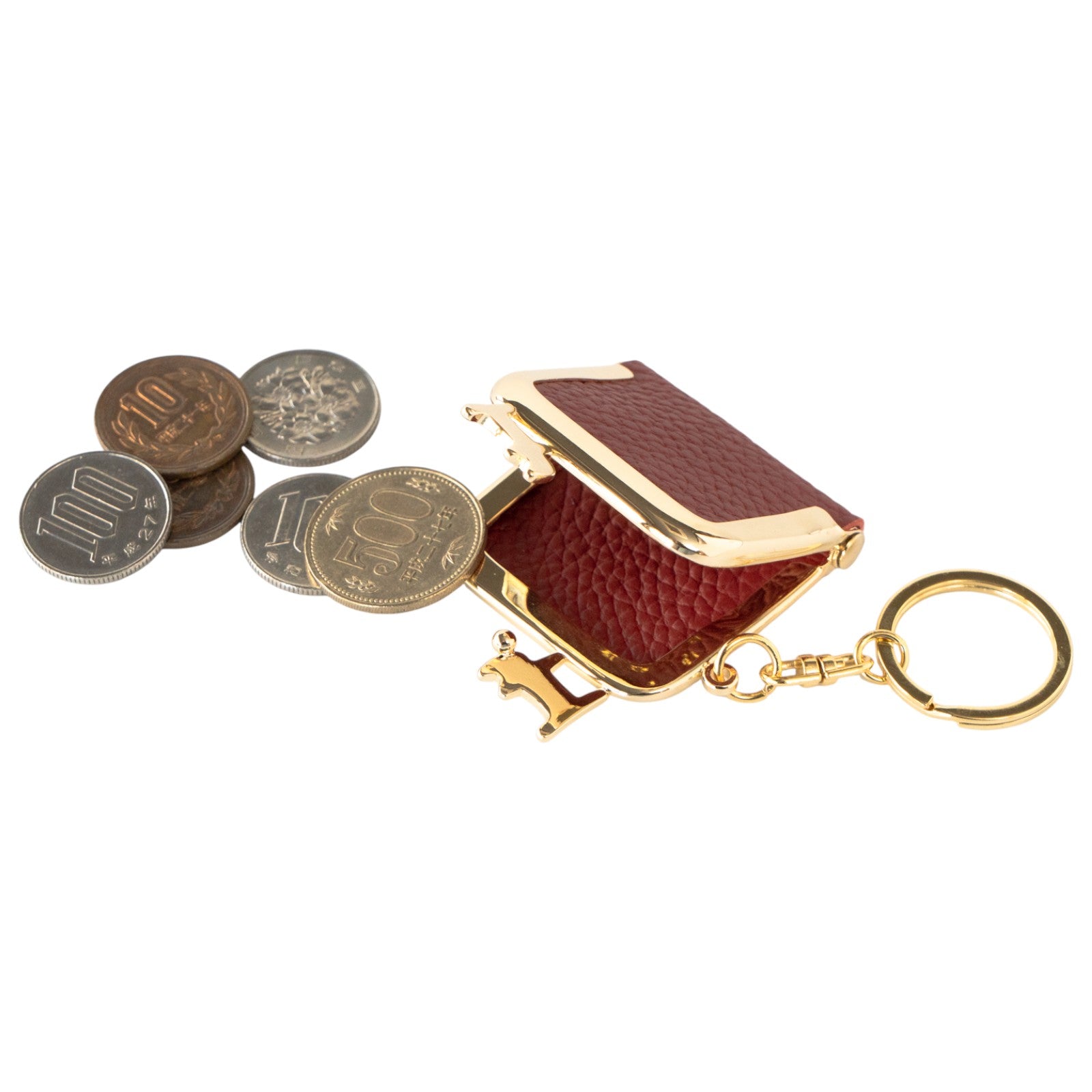 プチにゃまぐちキーホルダー キュイール・マッシュ / ボルドー