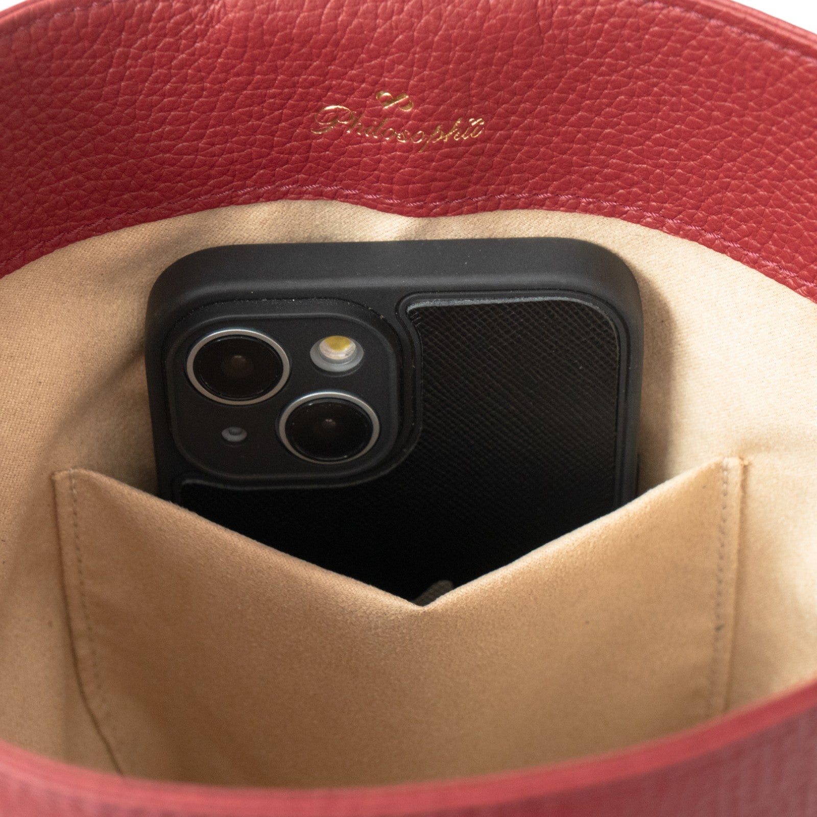 ショルダーバッグ PAW (パウ) キュイール・マッシュ / ボルドー