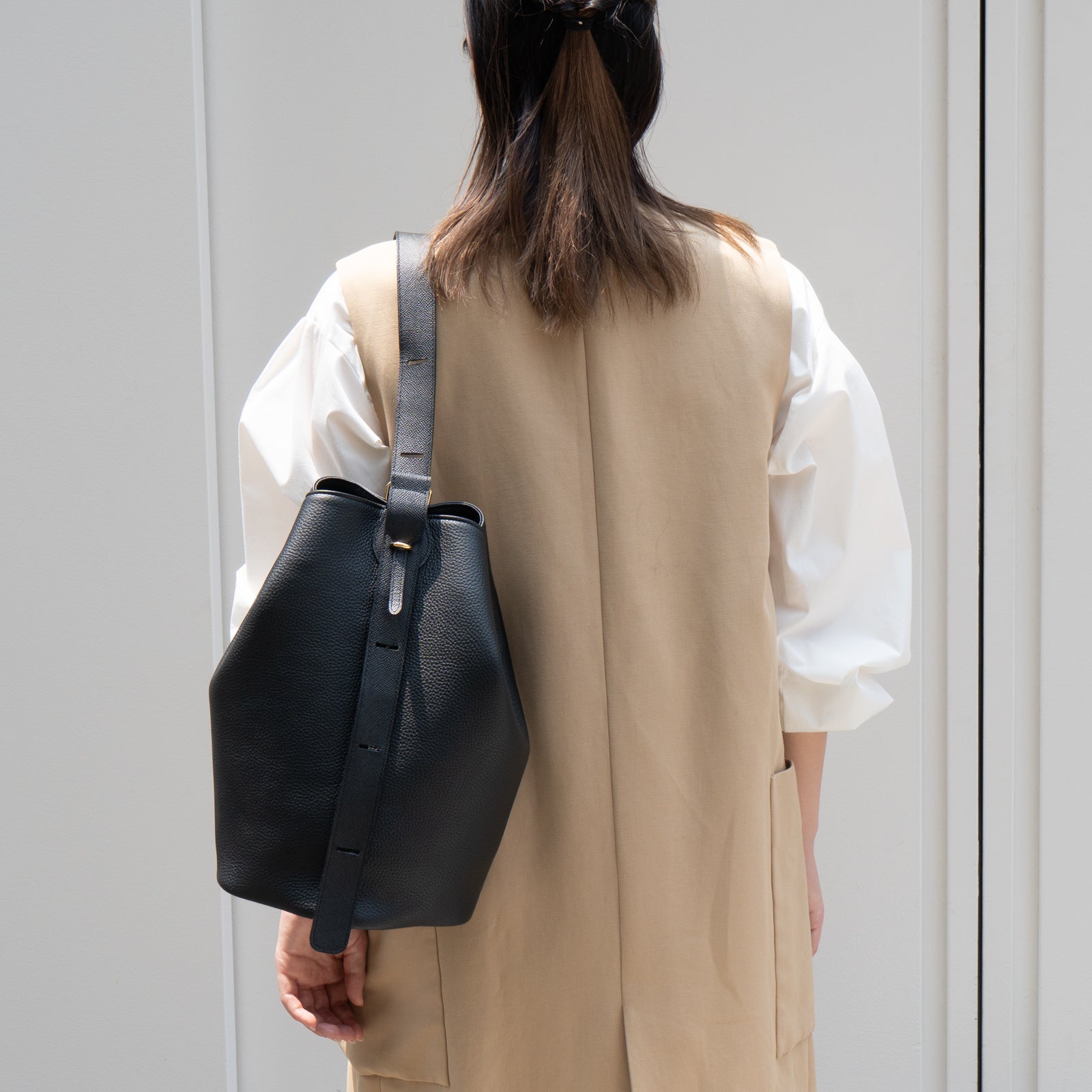 PAW Cuir Mache 3-Way Bag in Black with Silver Hardware