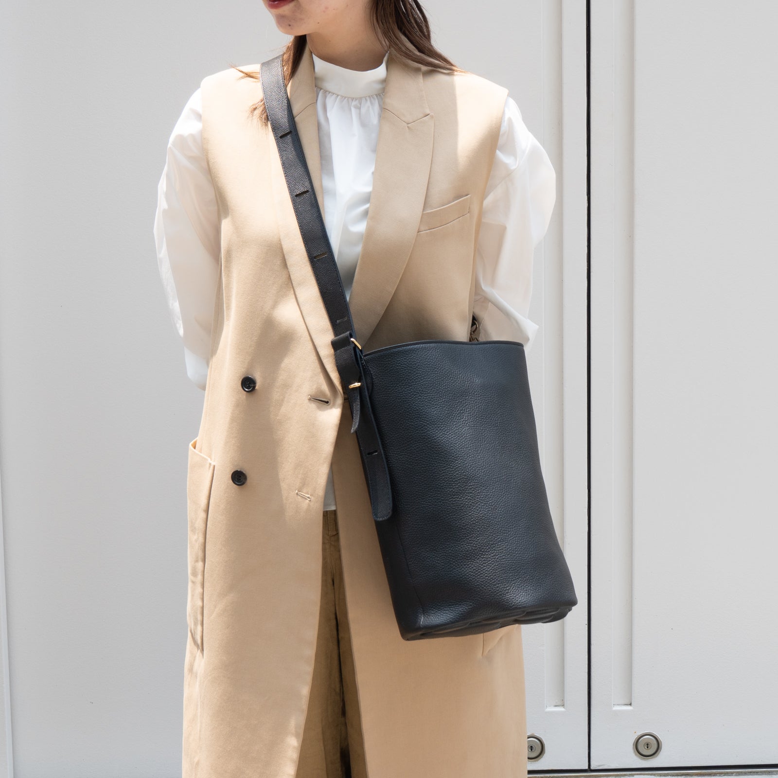 PAW Cuir Mache 3-Way Bag in Black with Silver Hardware