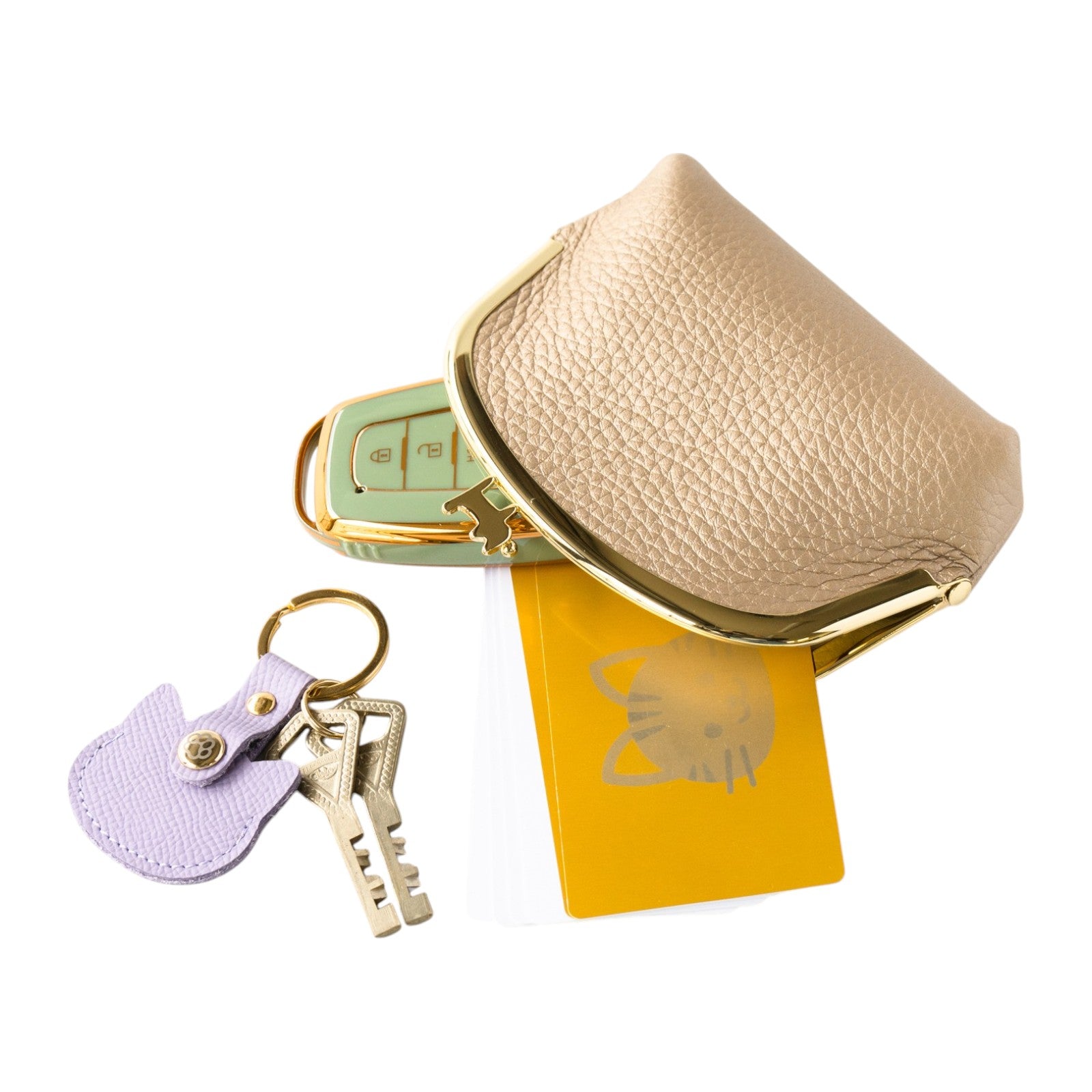 Nyamaguchi Pouch Taurillon Clemence / Champagne Gold