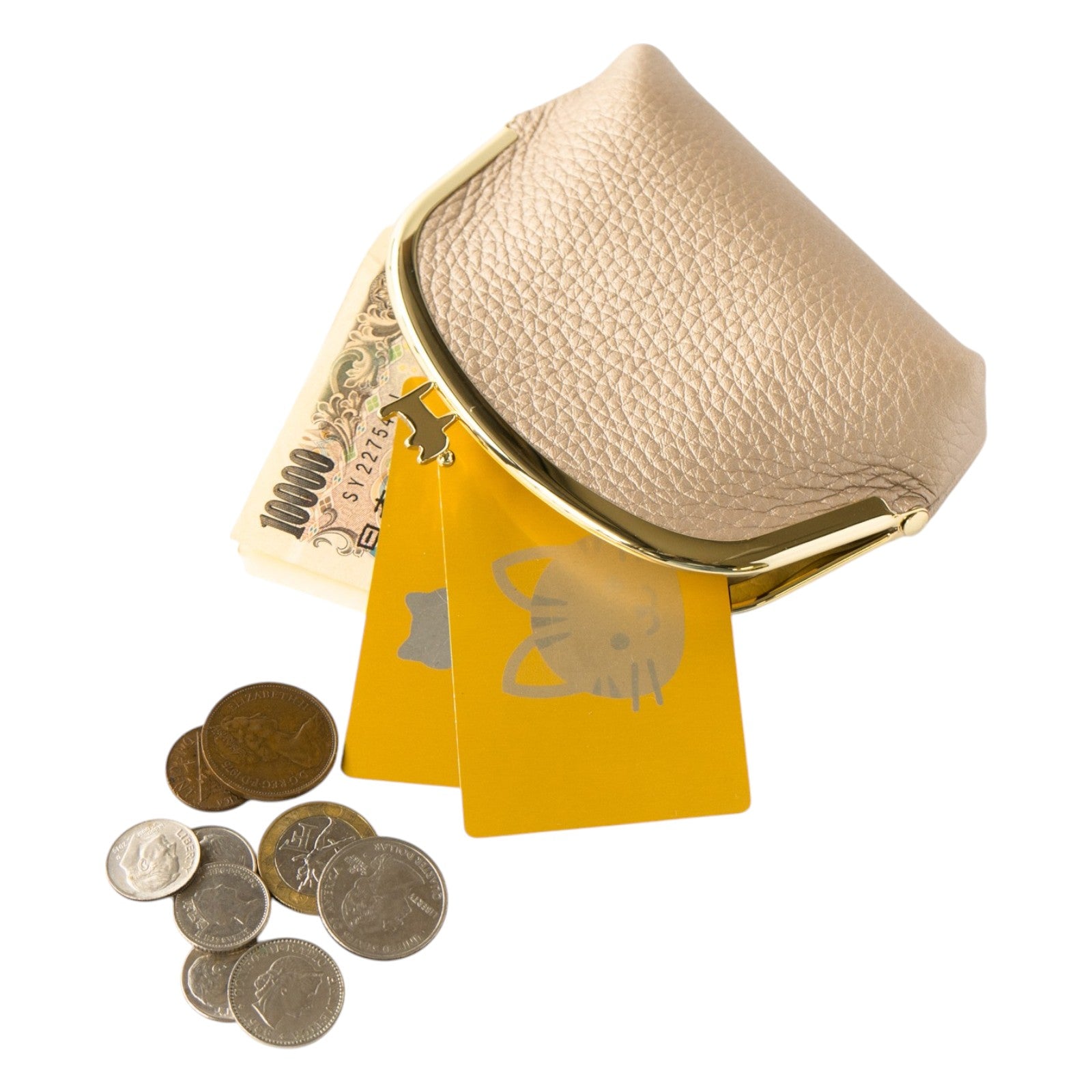 Nyamaguchi Pouch Taurillon Clemence / Champagne Gold