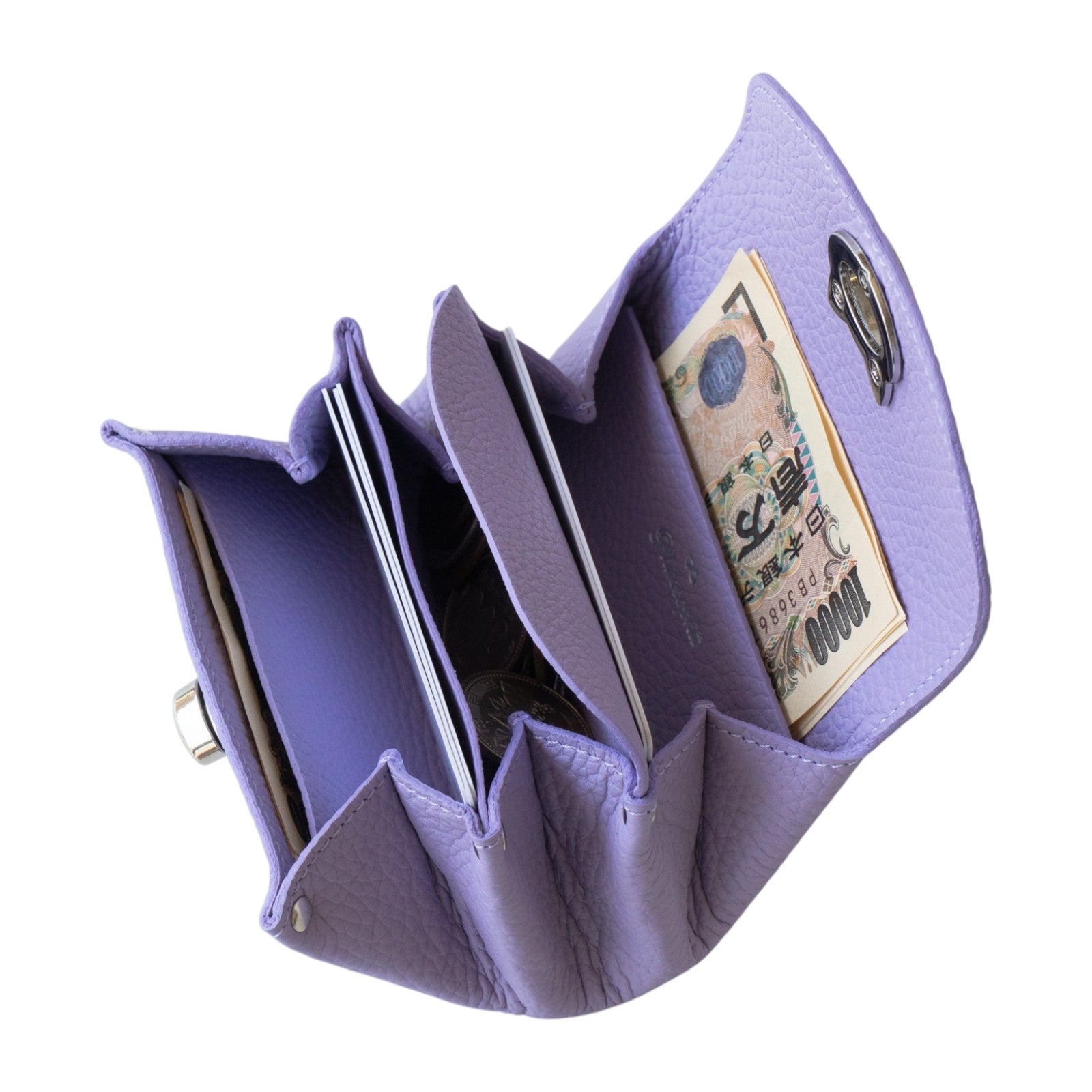 【5/6(火)~5/8(木) 受注販売】【数量限定】シェルウォレット CAT キュイール・マッシュ / ラベンダー