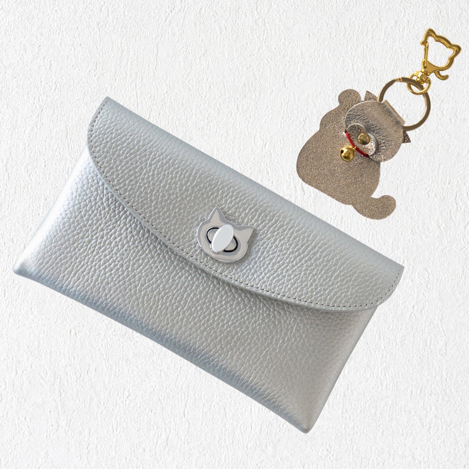 Flap Wallet Frunja Long Cuir Mache / Silver