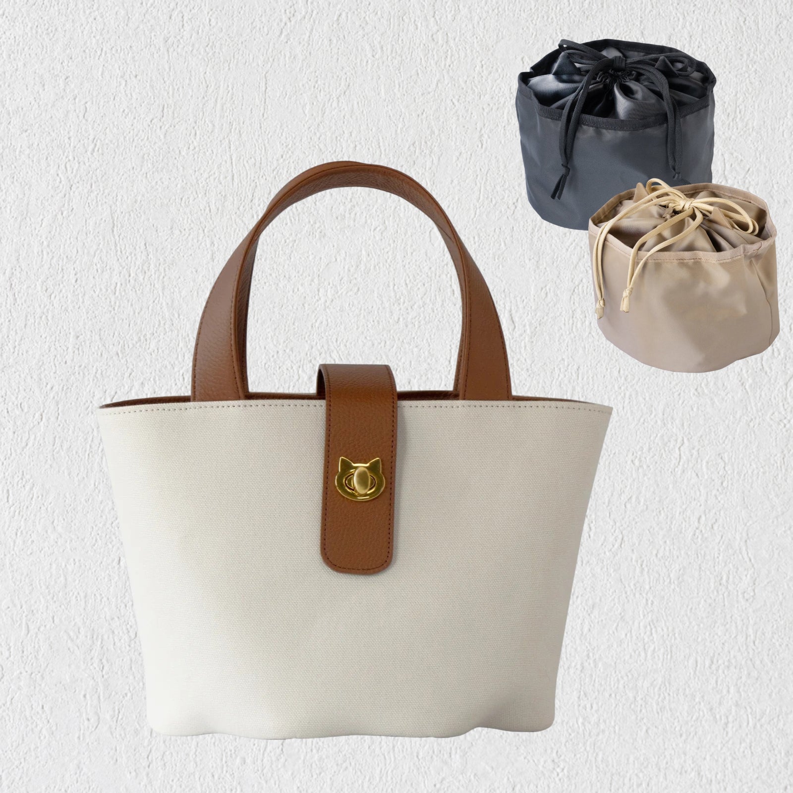 PAW Toile Bucket Bag / Camel