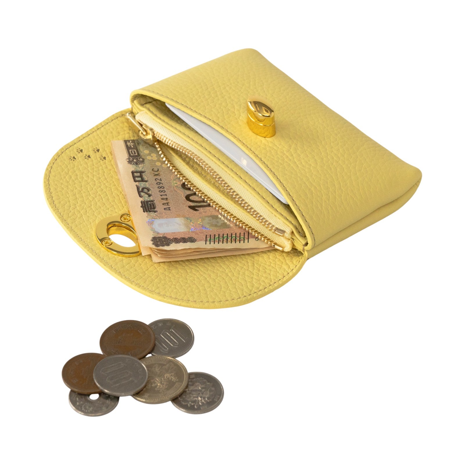 Flap Wallet - Frounya Medium Sakura Neko Charm SET / Jaune Poussin