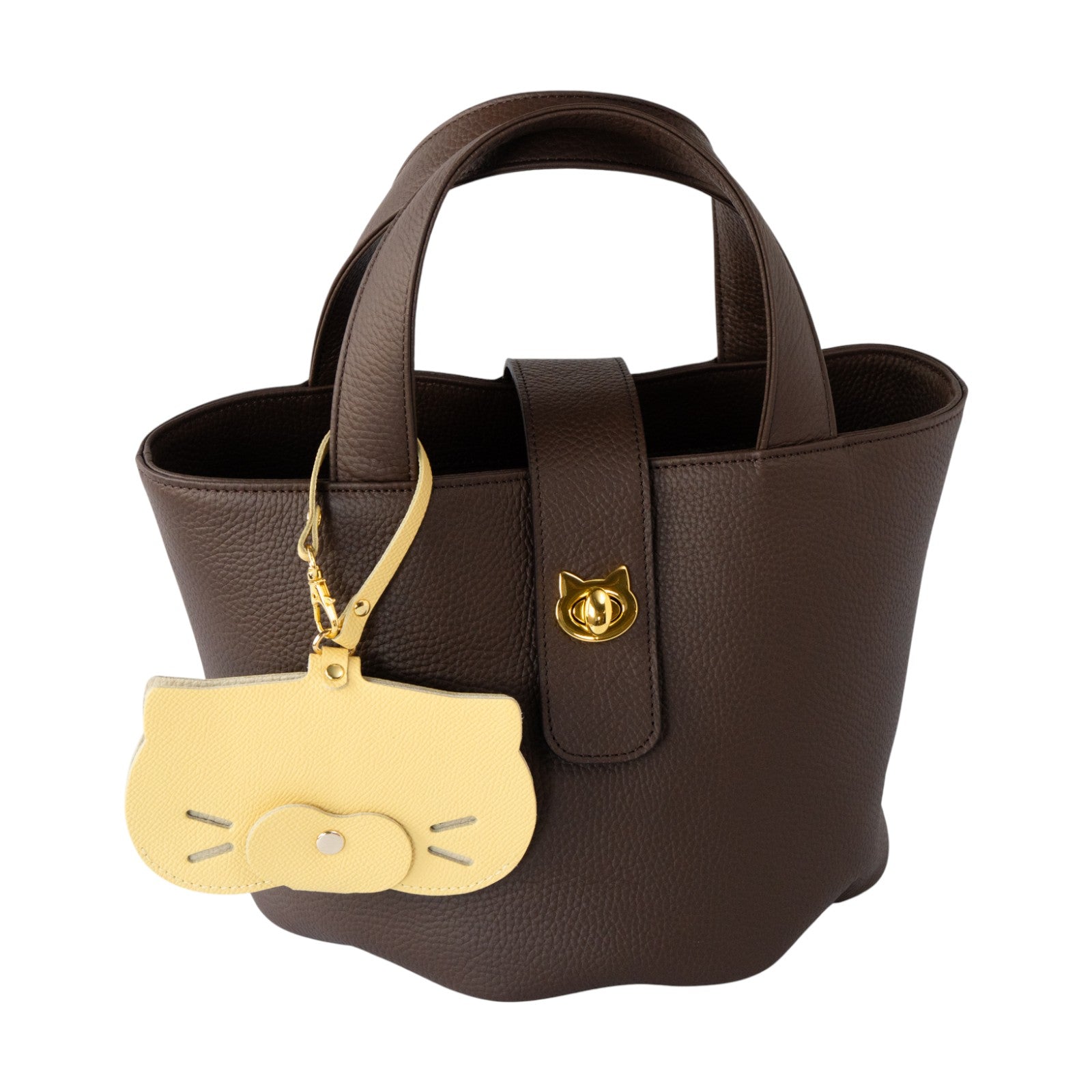 にゃんフェイス めがねケース キュイール・ミネルバ / カナリア