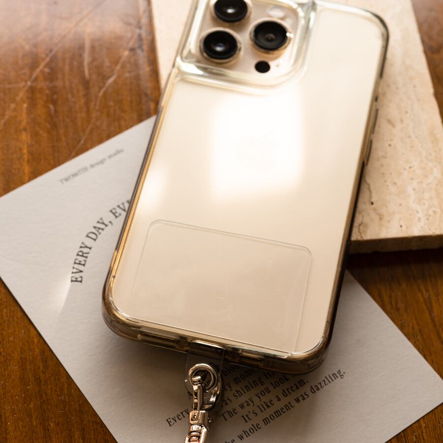Clear holder for smartphone strap