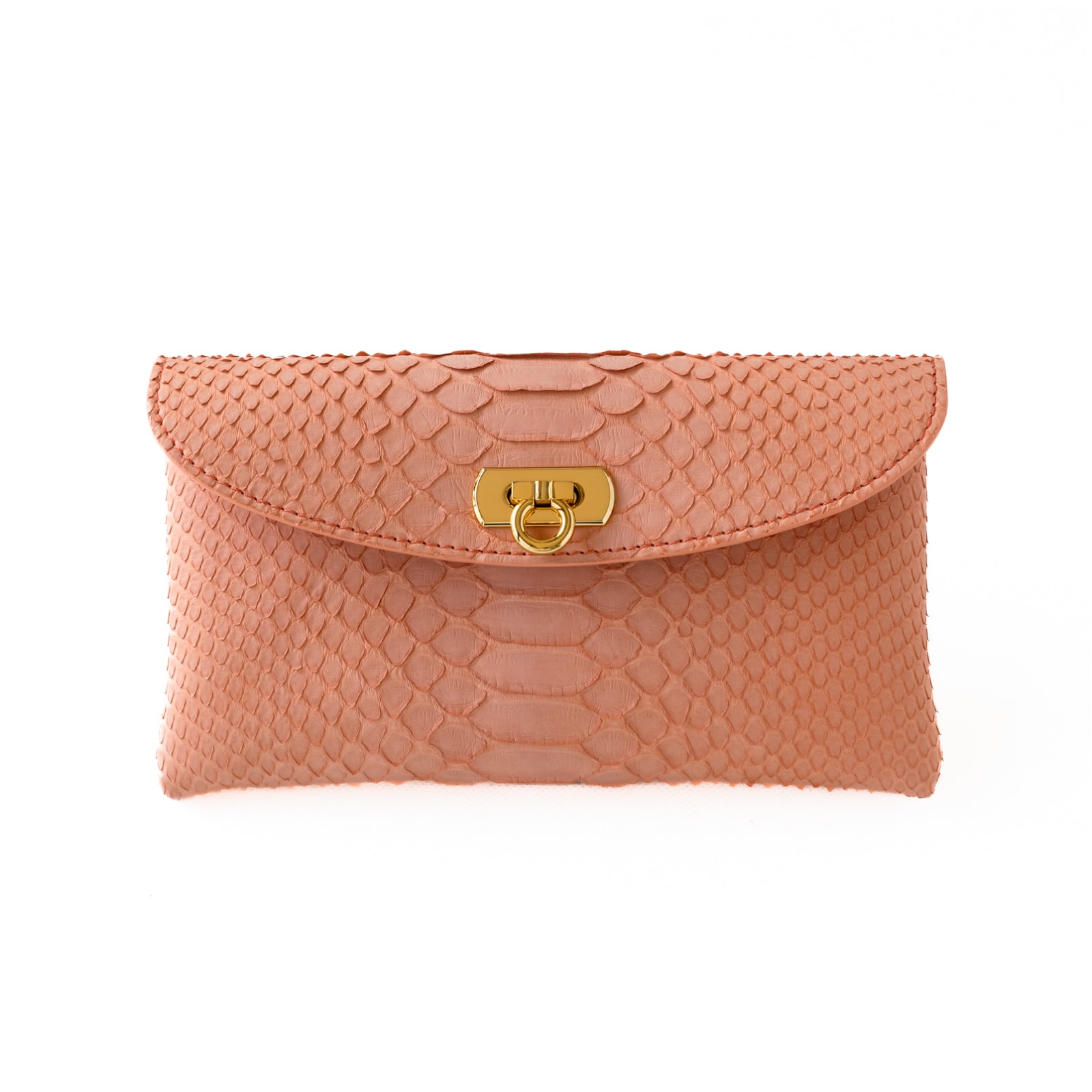 Leather flap long wallet / Python (color)