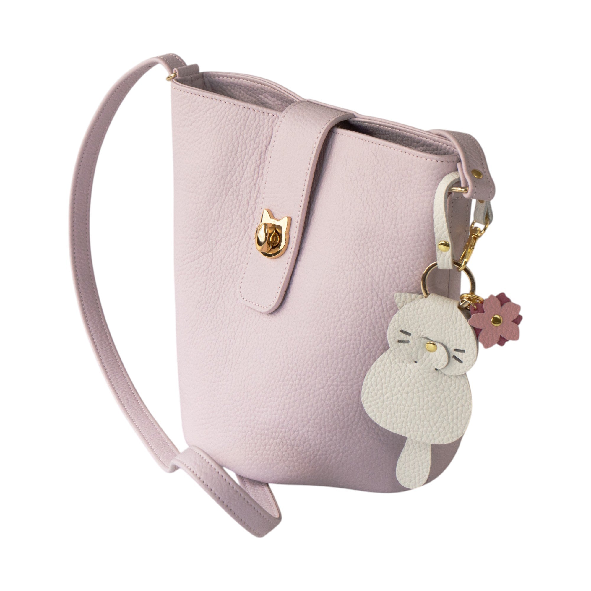 【3/20(金)20:00～ 数量限定】【さくらねこの日特別SET】ショルダーバッグ  PAW (パウ)   さくらねこチャームSET / モーヴシルヴェスティン