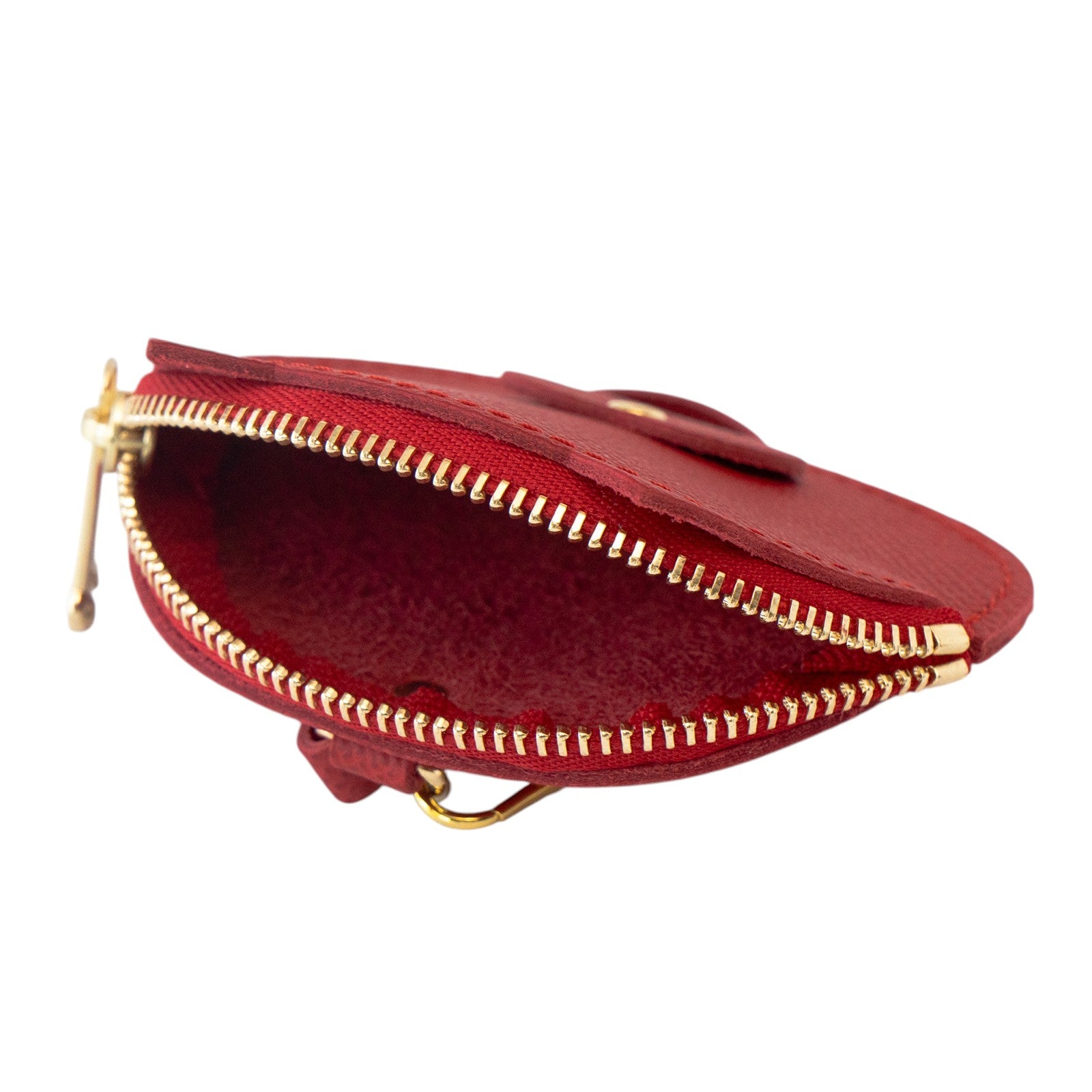 Nyan Face Coin Purse, Veau Epsom / Rouge
