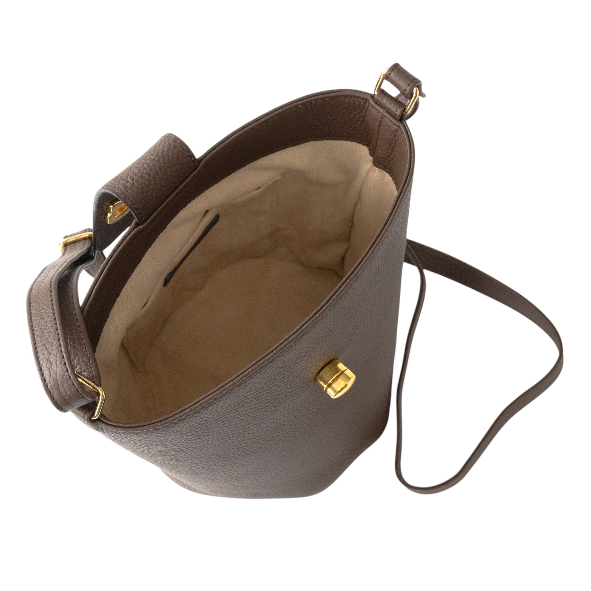 [New and Improved] Shoulder Bag PAW (Paw) Cuir Mash / Chocolate