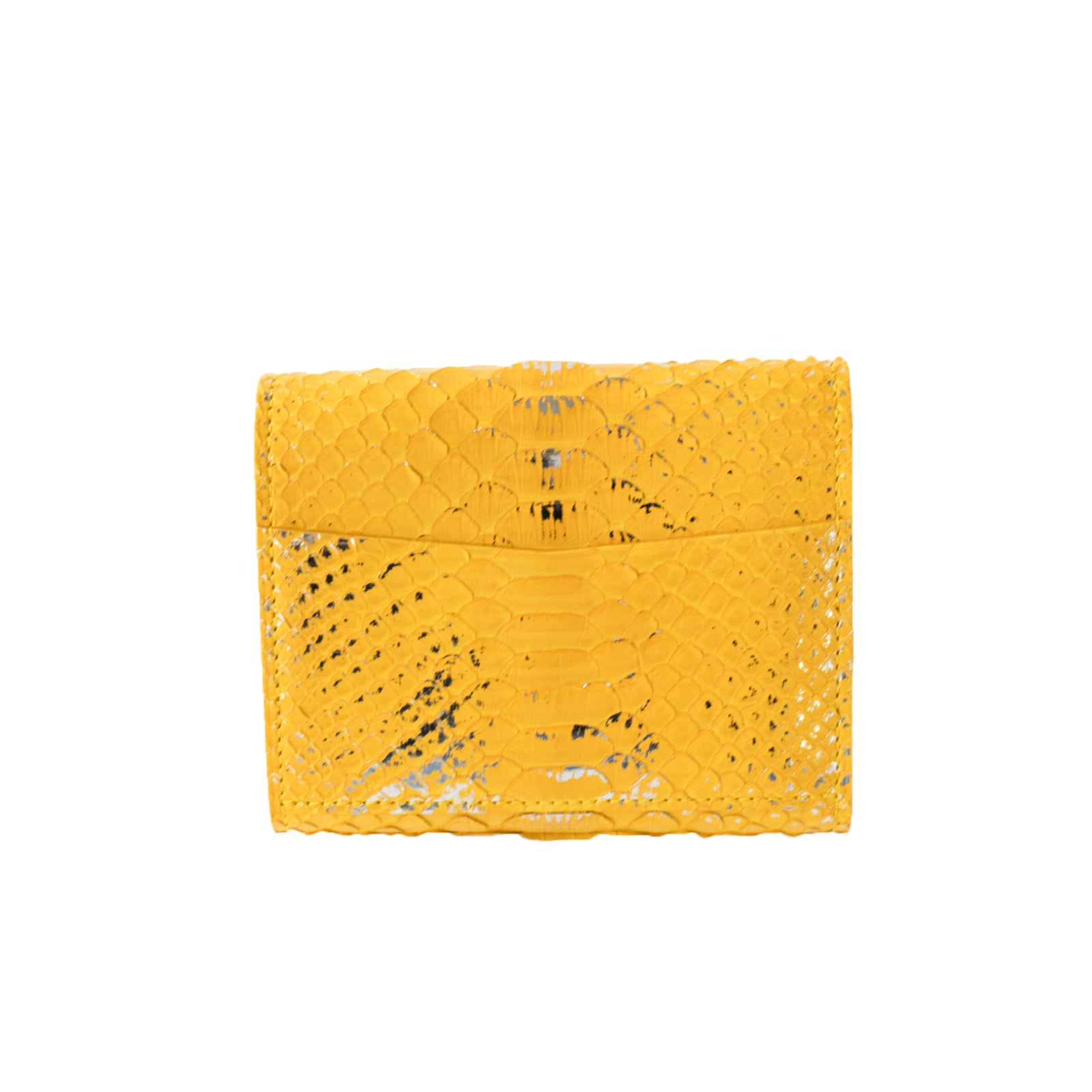 [Made to order 9/13 (Fri) - 9/23 (Mon)] Handy Wallet Opera Lily Grande Foil Python / Silver Yellow